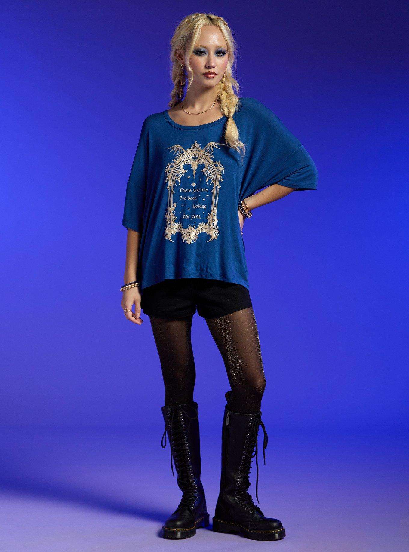 A Court Of Thorns And Roses Quote Girls Oversized Top, GOLD, alternate - view 3