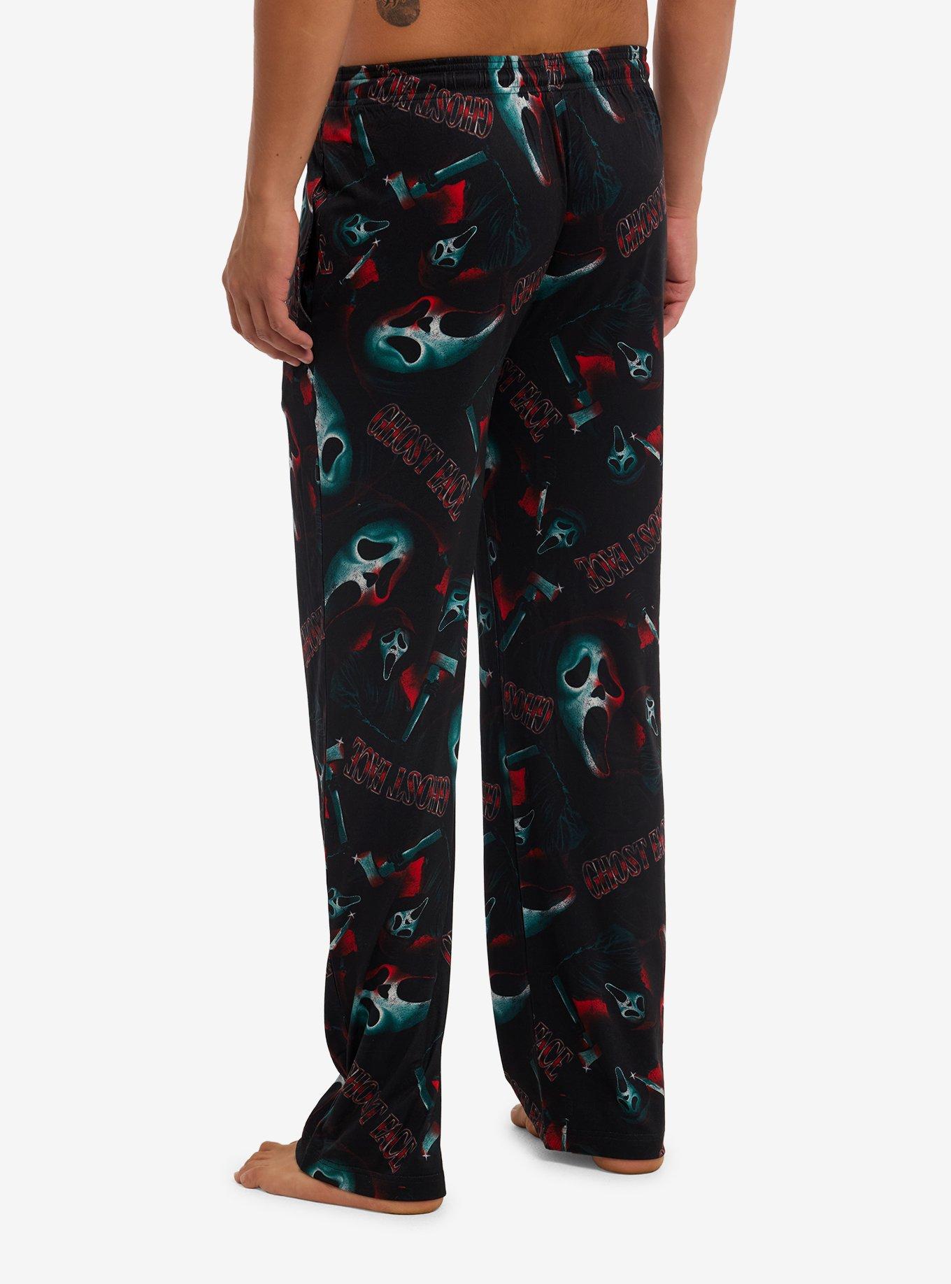 Ghost Face Mask Pajama Pants, , hi-res
