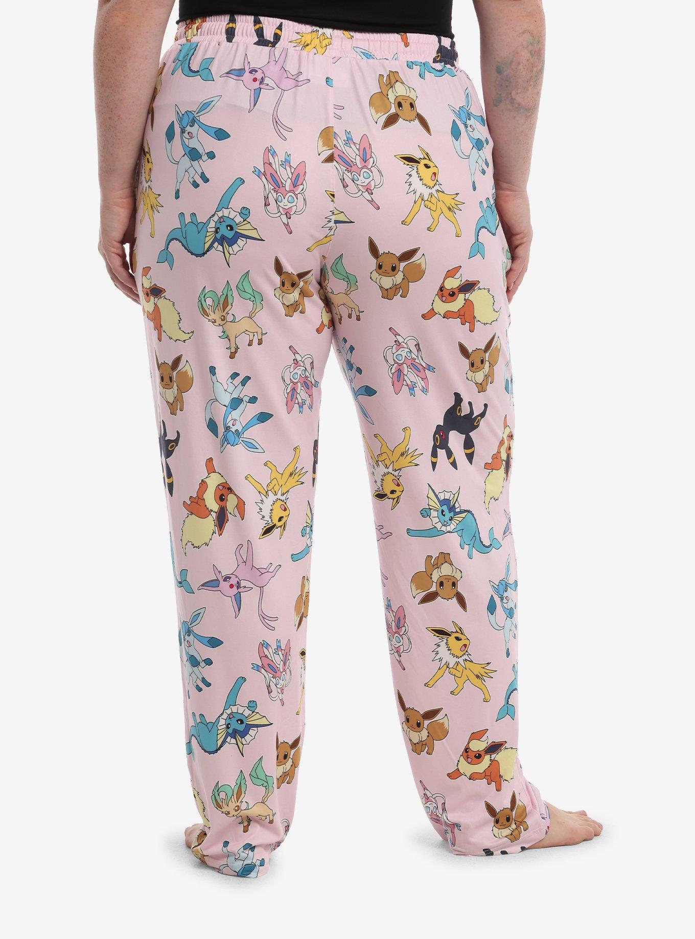 Pok&eacute;mon Eevee Evolutions Pajama Pants Plus Size, PEACH, alternate - view 2