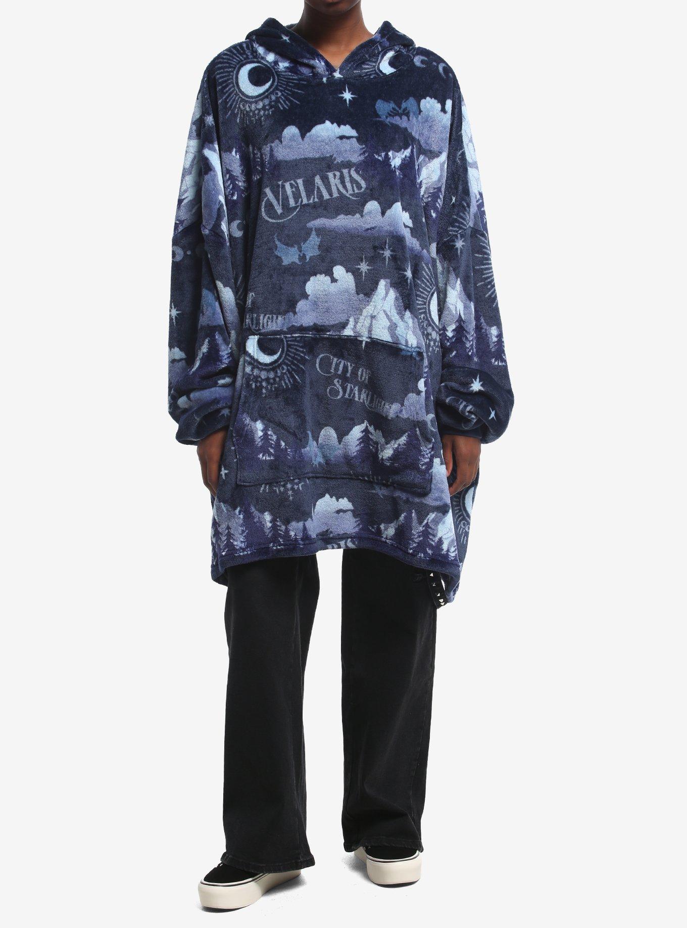 A Court Of Thorns And Roses Velaris Fuzzy Oversized Hoodie, , alternate - view 3