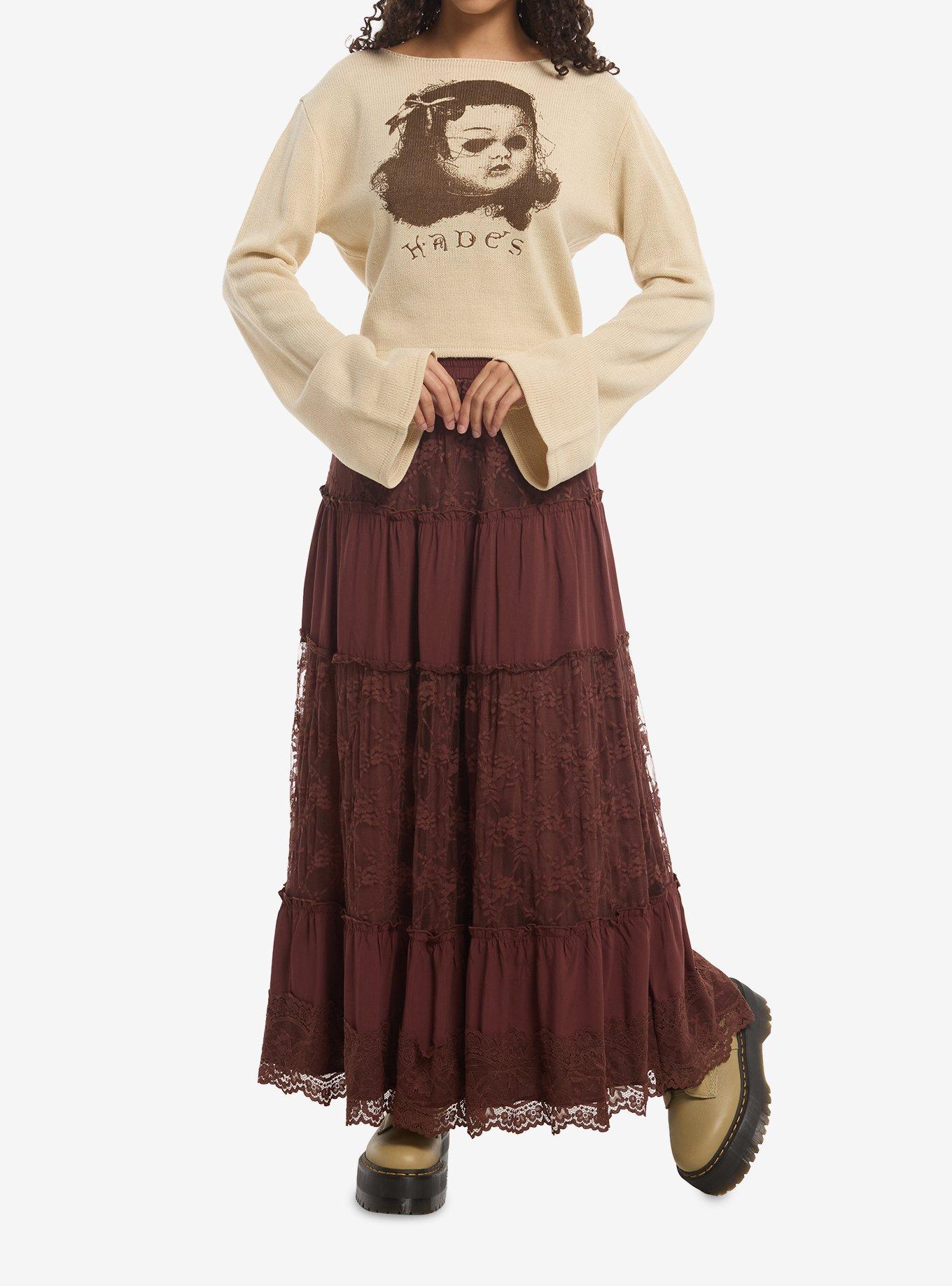 Melanie Martinez Hades Doll Crop Sweater, CREAM, alternate - view 3