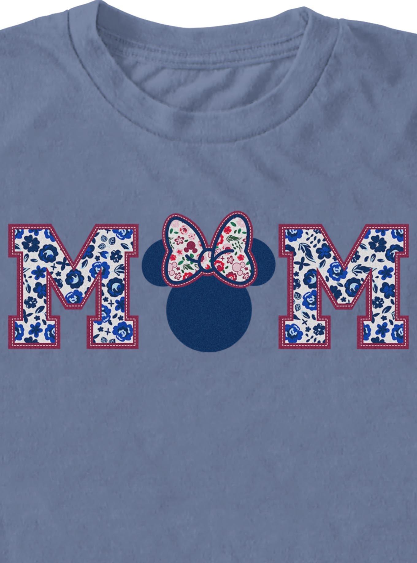 Disney Minnie Mouse Mom Flower Pattern Collegiate Garment Dye T-Shirt, , hi-res