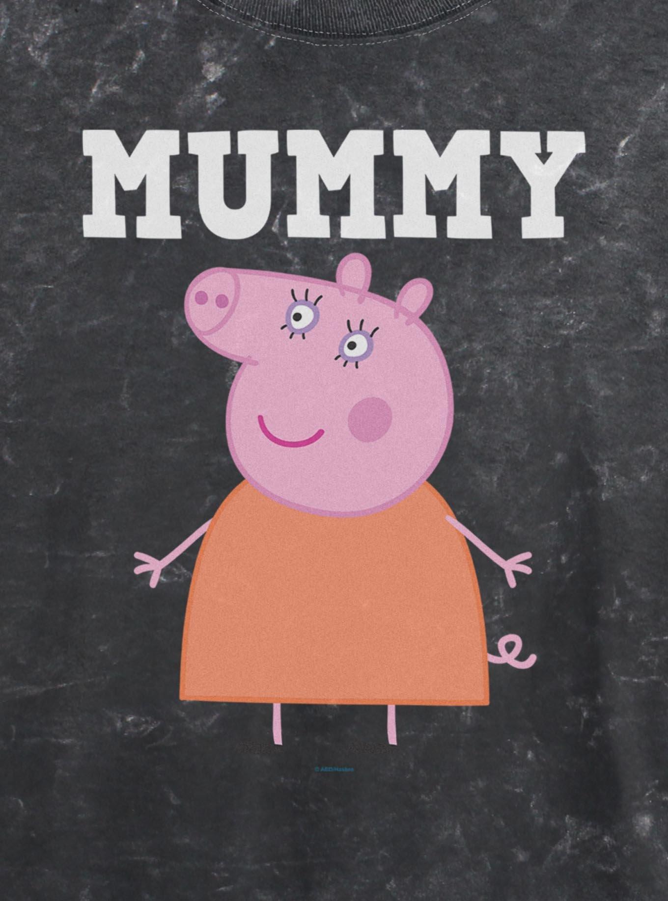 Peppa Pig Mummy Pig Girls Mineral Wash Crop T-Shirt, , hi-res
