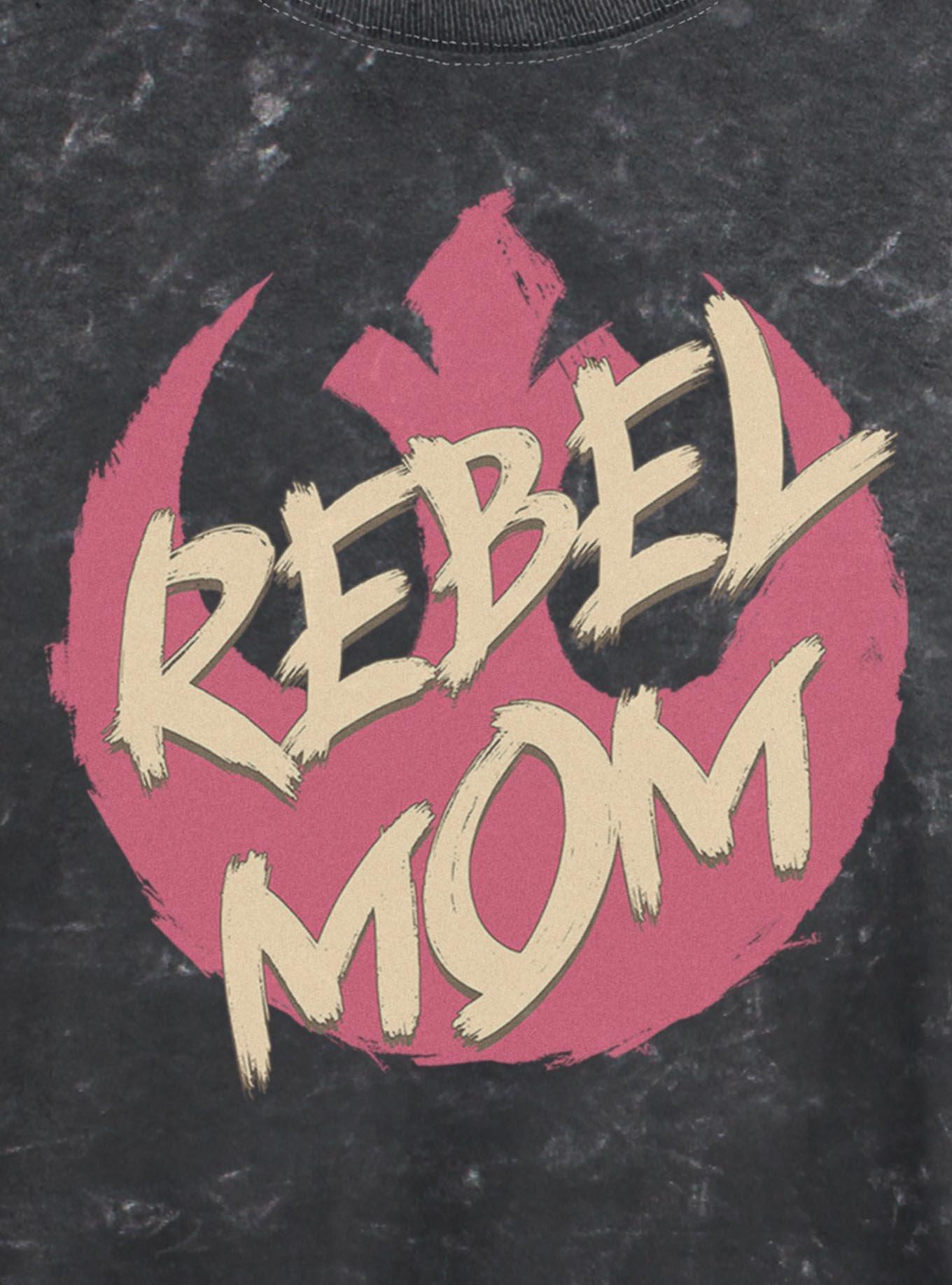 Star Wars Rebel Mom Girls Mineral Wash Crop T-Shirt, , hi-res