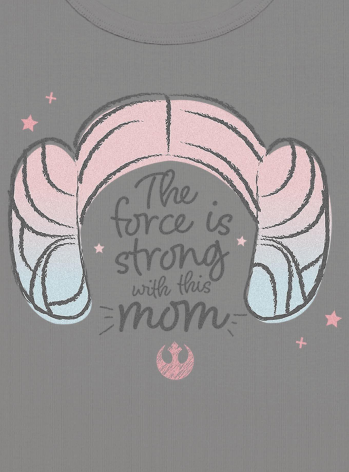 Star Wars Princess Leia Force Is Strong With This Mom Girls Baby T-Shirt, , hi-res