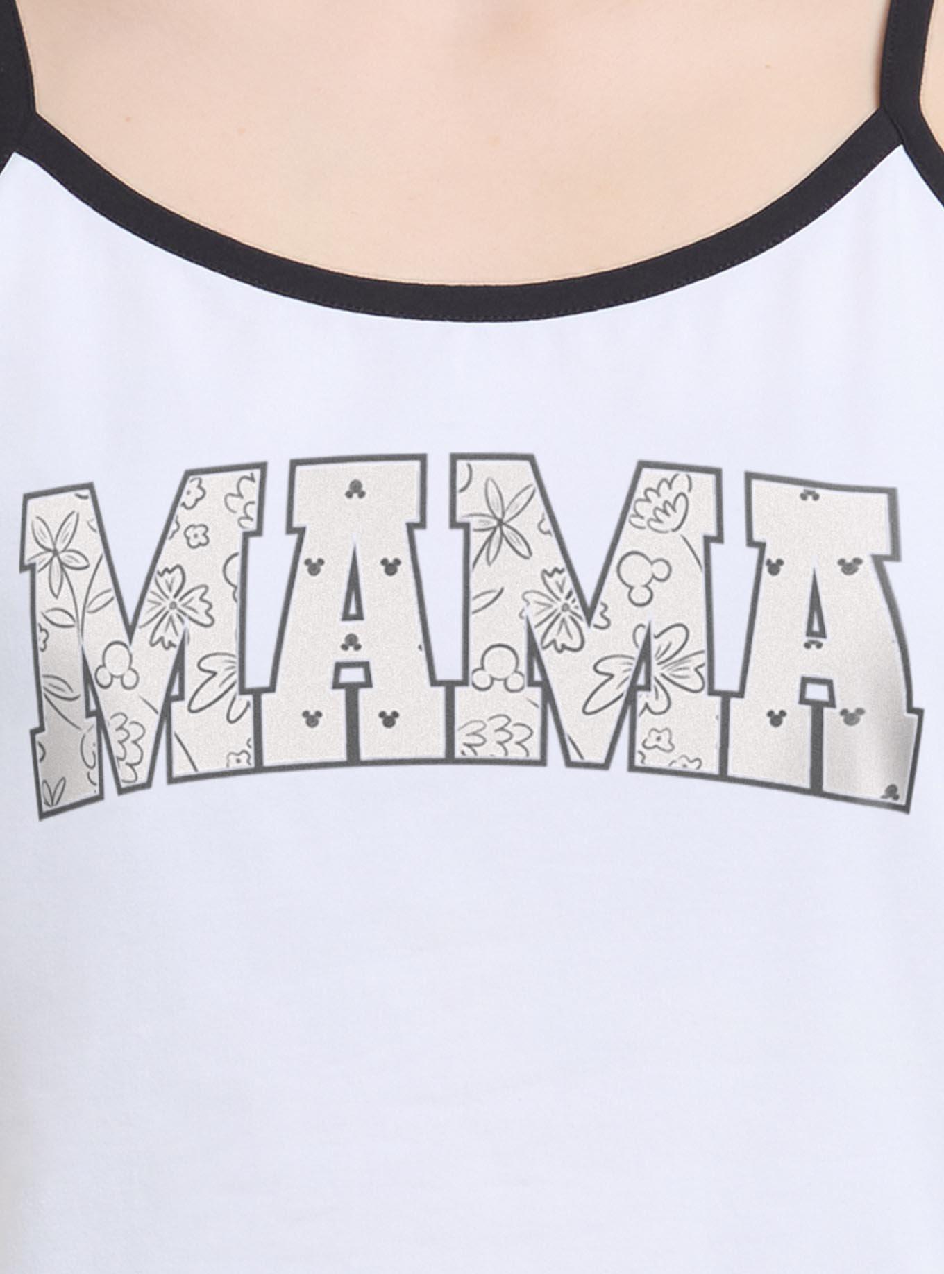 Disney Mickey Mouse Mama Patterns Collegiate Girls Cami, WHITE, alternate