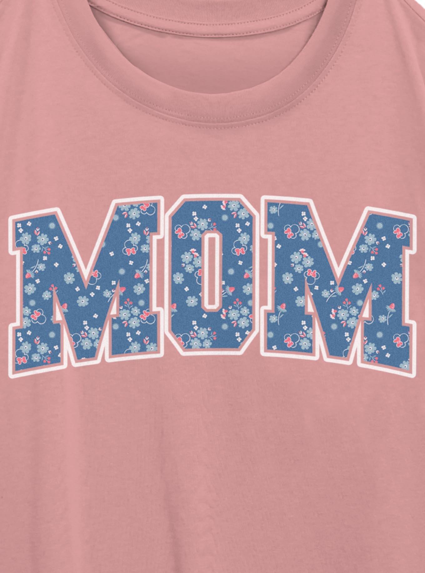 Disney Minnie Mouse Mom Collegiate Flower Pattern Girls Oversized T-Shirt, , hi-res