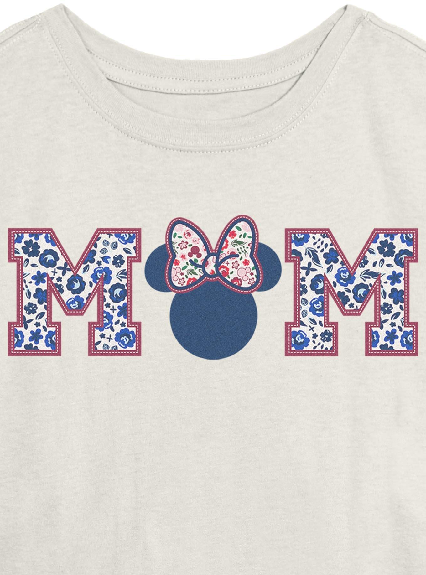 Disney Minnie Mouse Mom Flower Pattern Collegiate Girls Skimmer T-Shirt, , hi-res