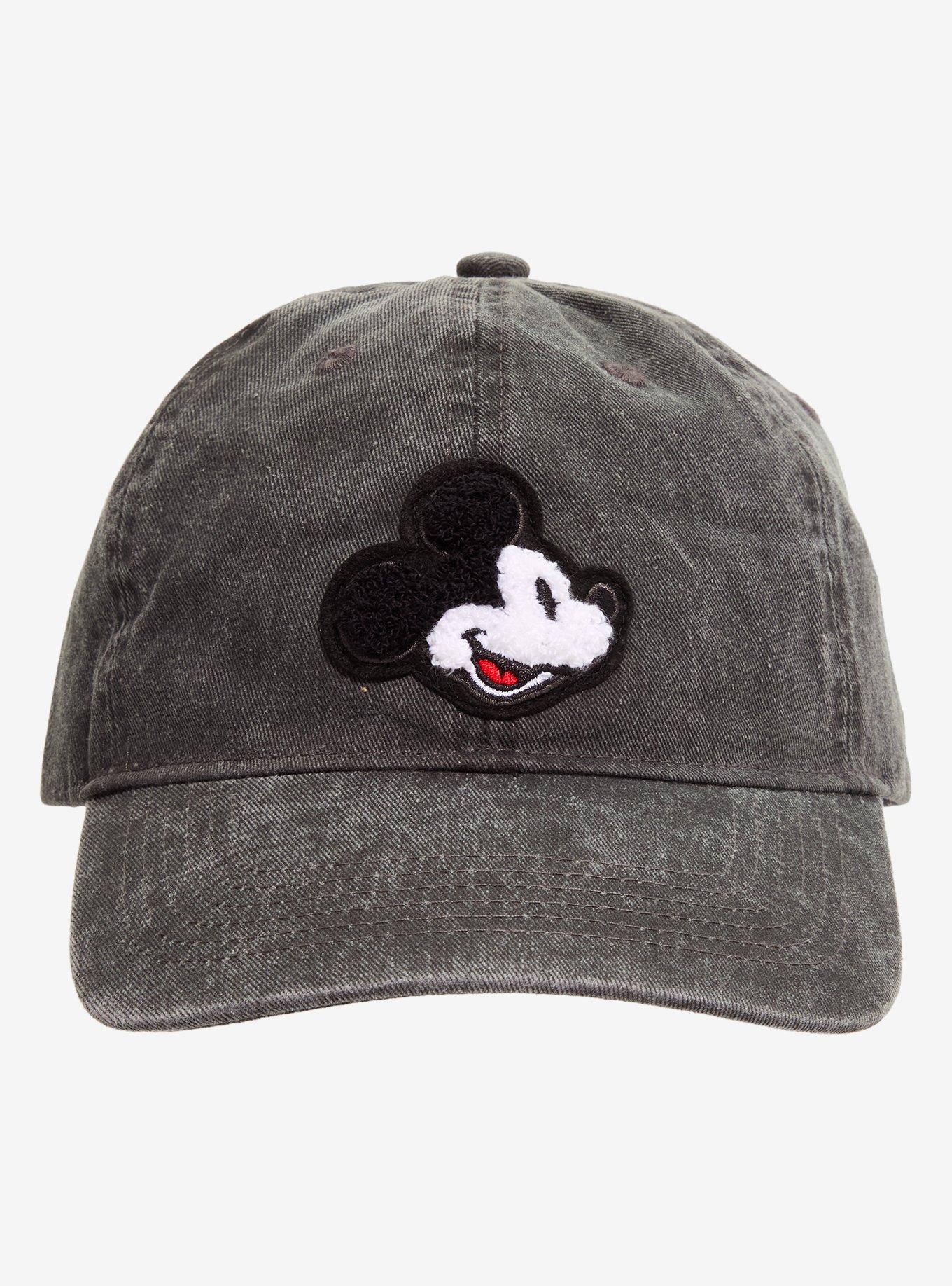 Disney Mickey Mouse Chenille Patch Dark Wash Dad Cap, , hi-res