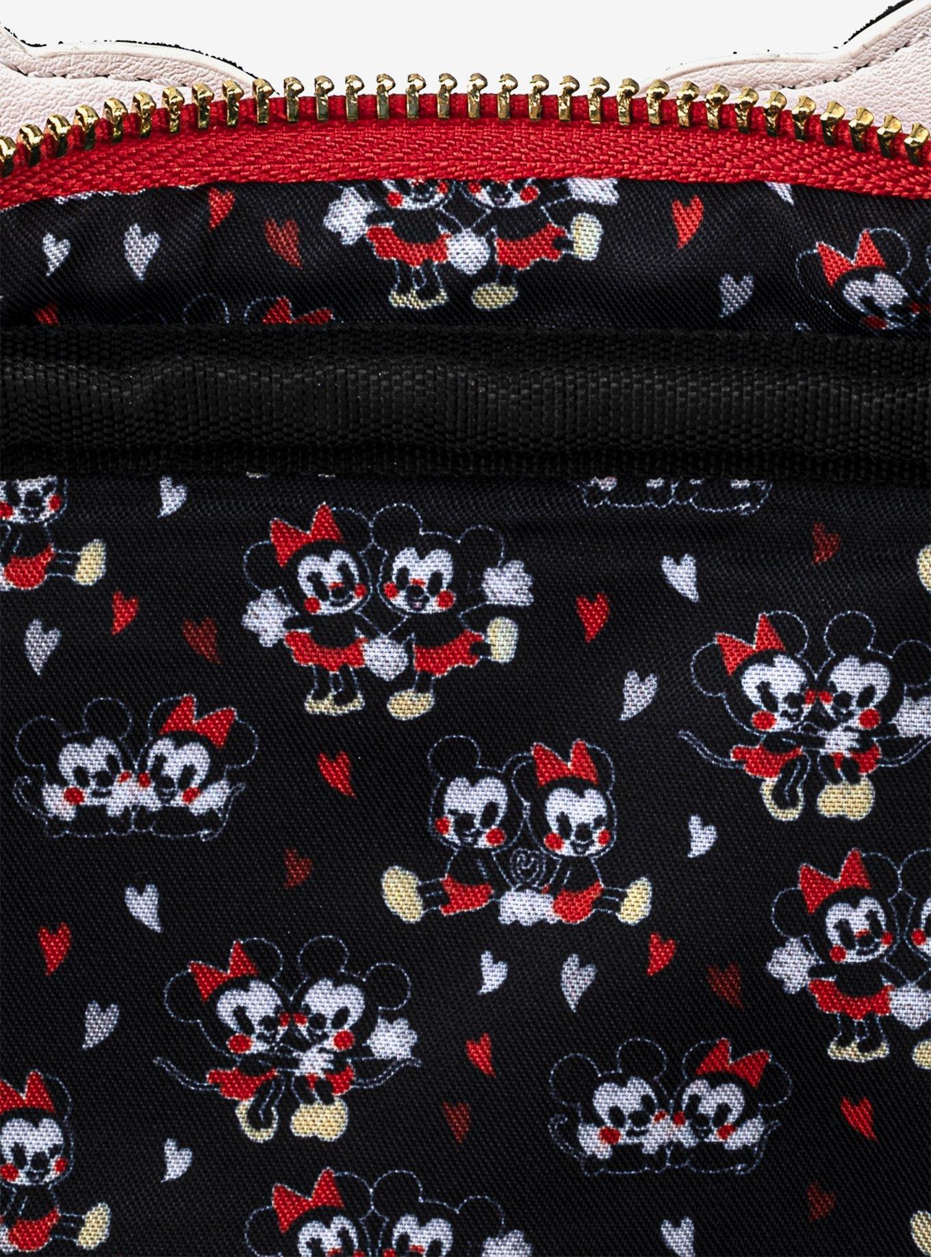 Loungefly Disney Mickey Mouse & Minnie Mouse Heart Hands Crossbody Bag, , alternate - view 3
