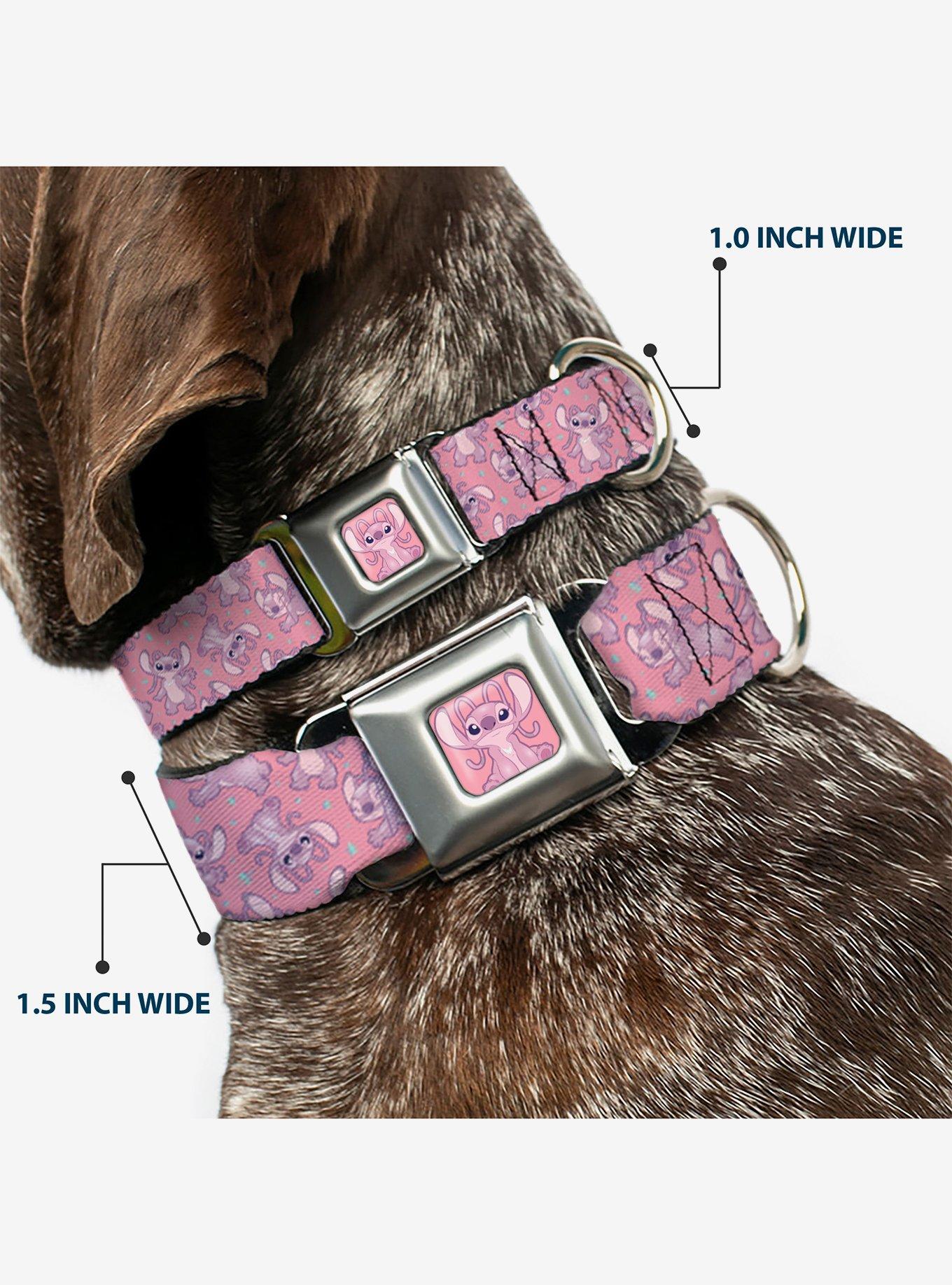 Disney Lilo & Stitch Angel Poses Scattered Seatbelt Buckle Dog Collar, , hi-res