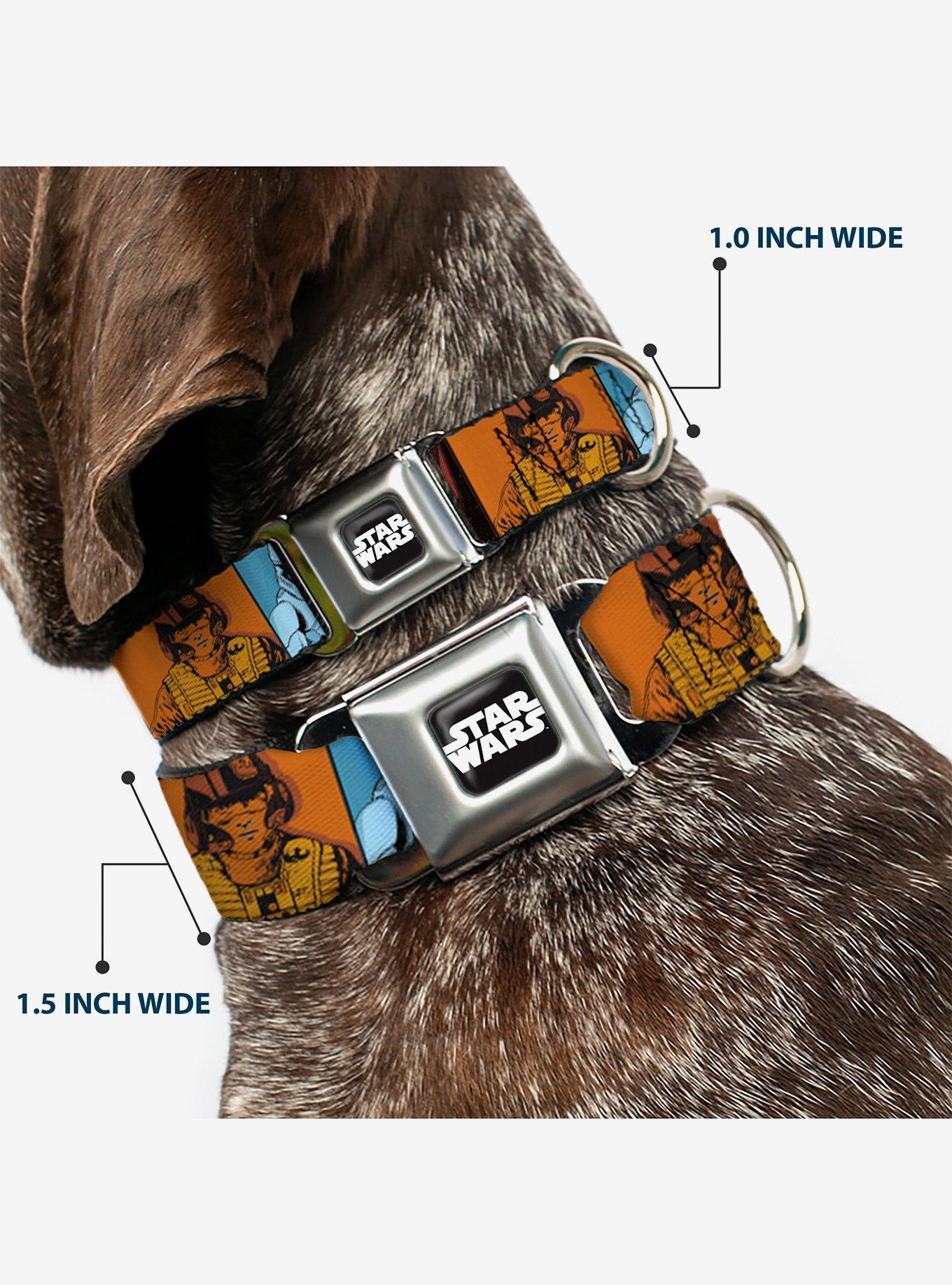 Star Wars The Force Awakens Character and Icons Seatbelt Buckle Dog Collar, MULTI, alternate