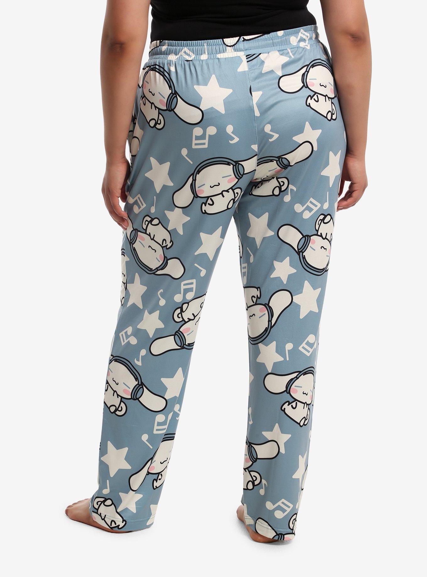 Cinnamoroll Music Stars Pajama Pants Plus Size, BABY BLUE, alternate - view 2
