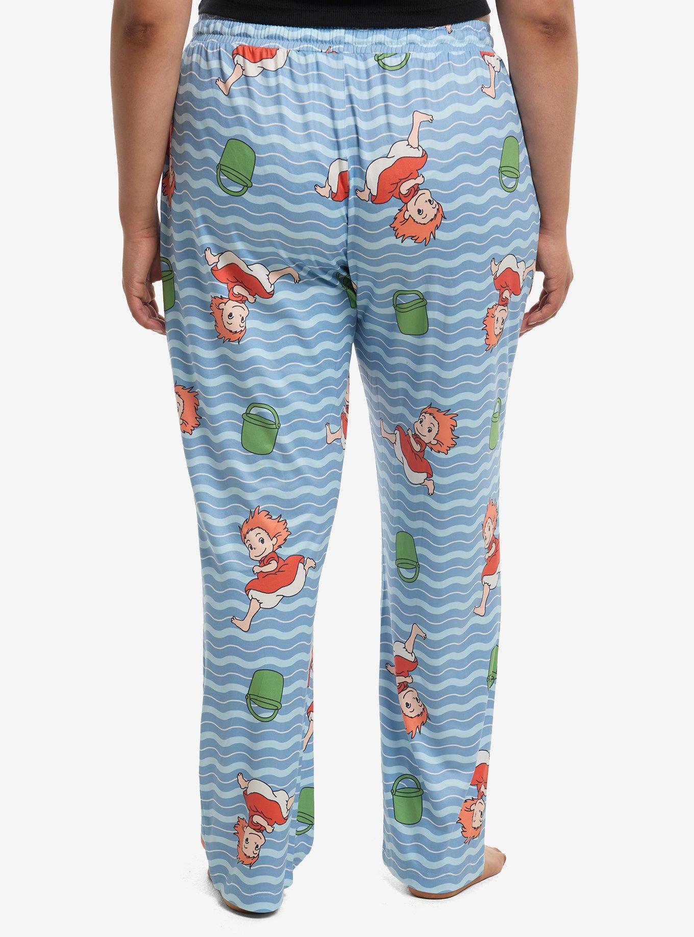 Studio Ghibli&reg; Ponyo Wave Pajama Pants Plus Size, BLUE, alternate - view 2