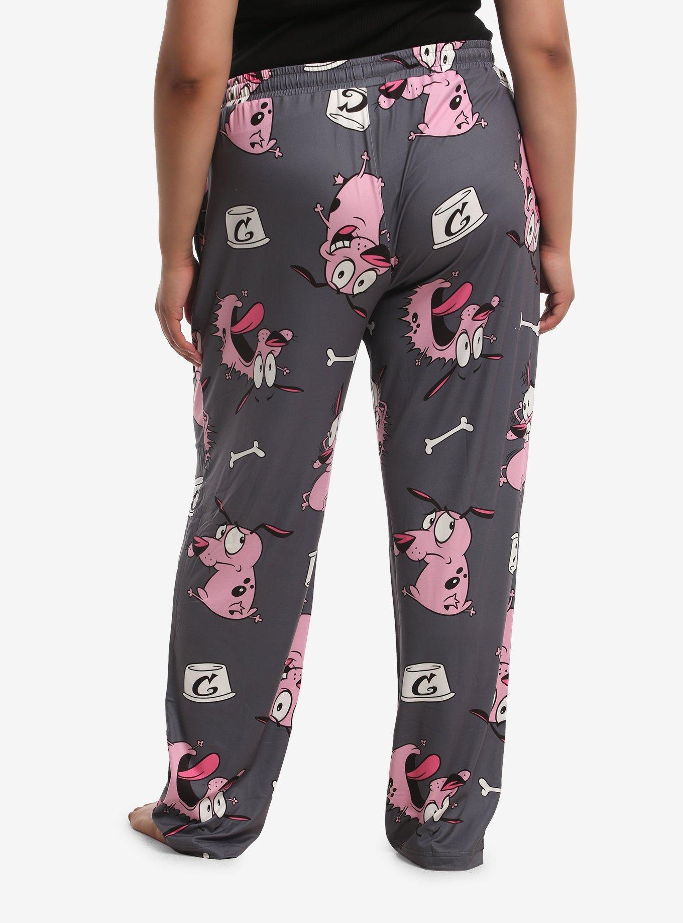 Courage The Cowardly Dog Courage Icons Pajama Pants Plus Size, MULTI, alternate - view 2