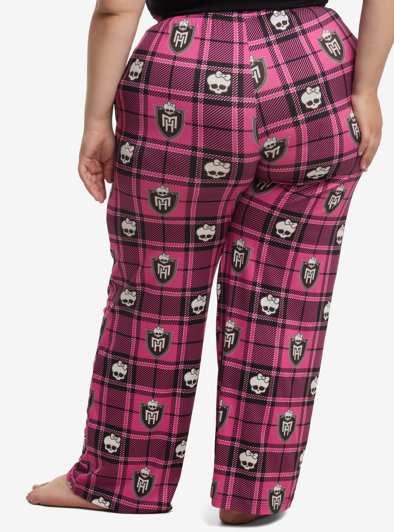 Monster High Crest Plaid Pajama Pants Plus Size, MULTI, alternate - view 2