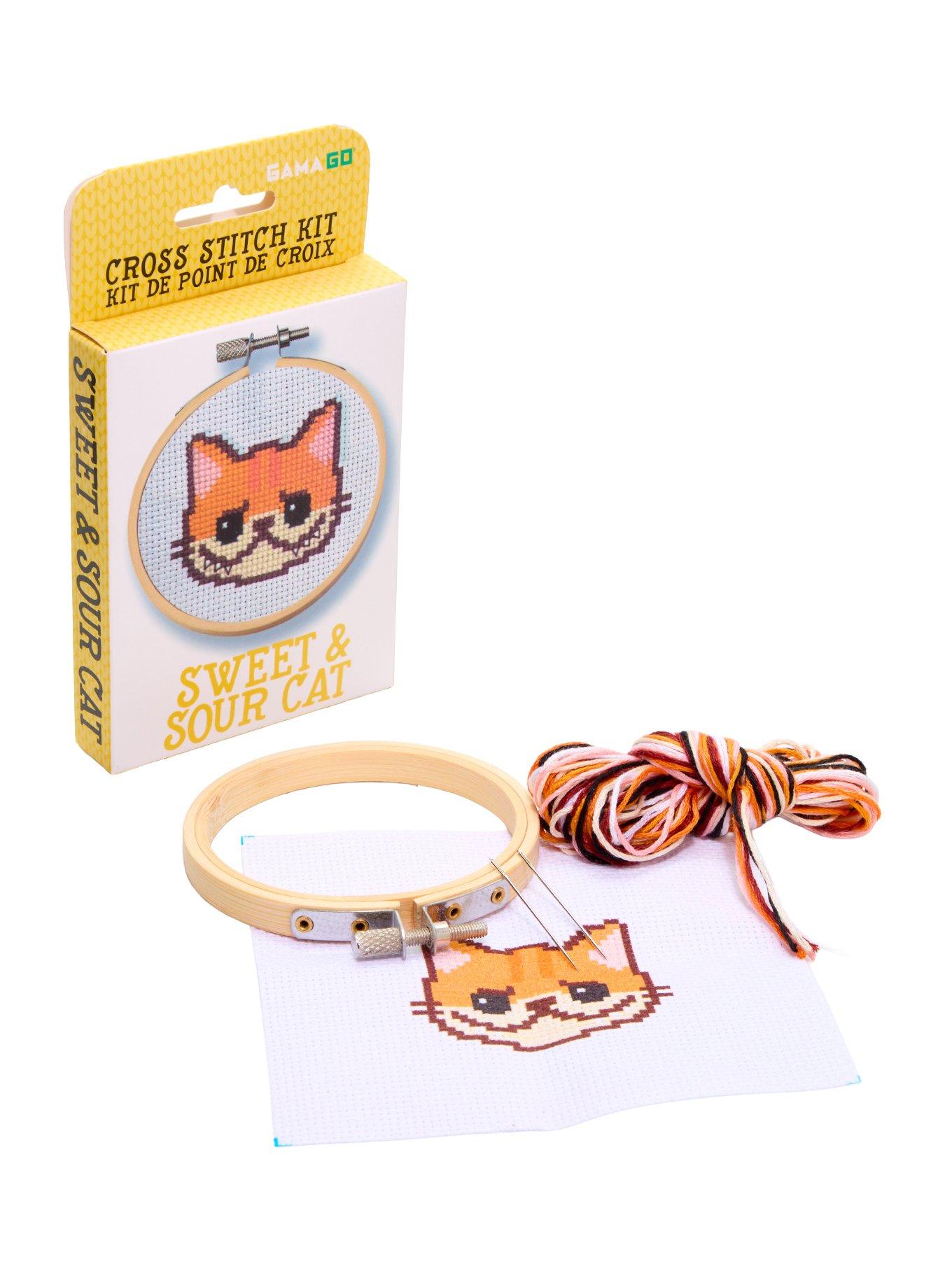 Sweet & Sour Cat Cross-Stitch Kit, , hi-res