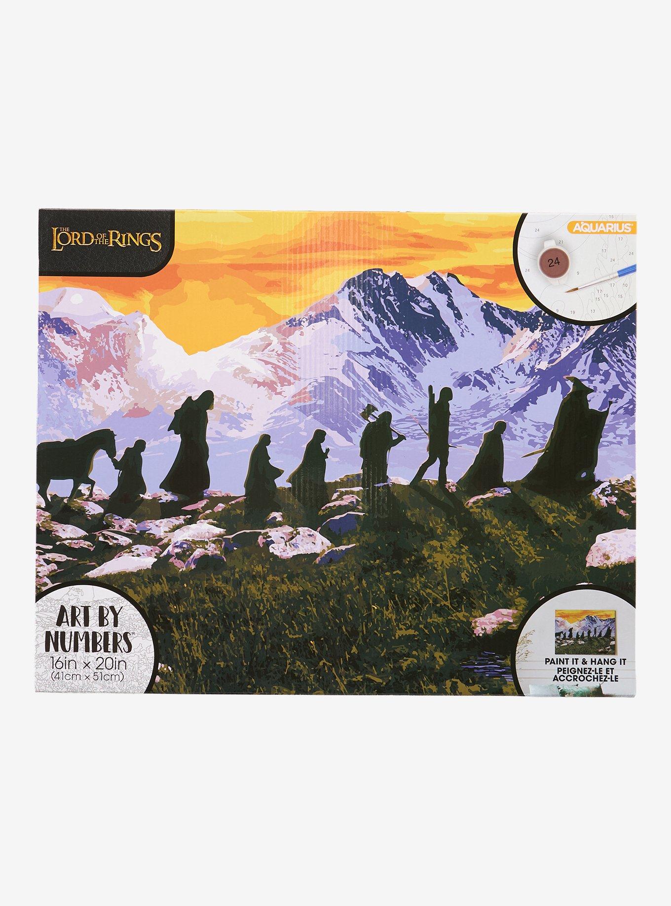 The Lord Of The Rings Mountain Scene Art By Numbers Paint Kit, , hi-res