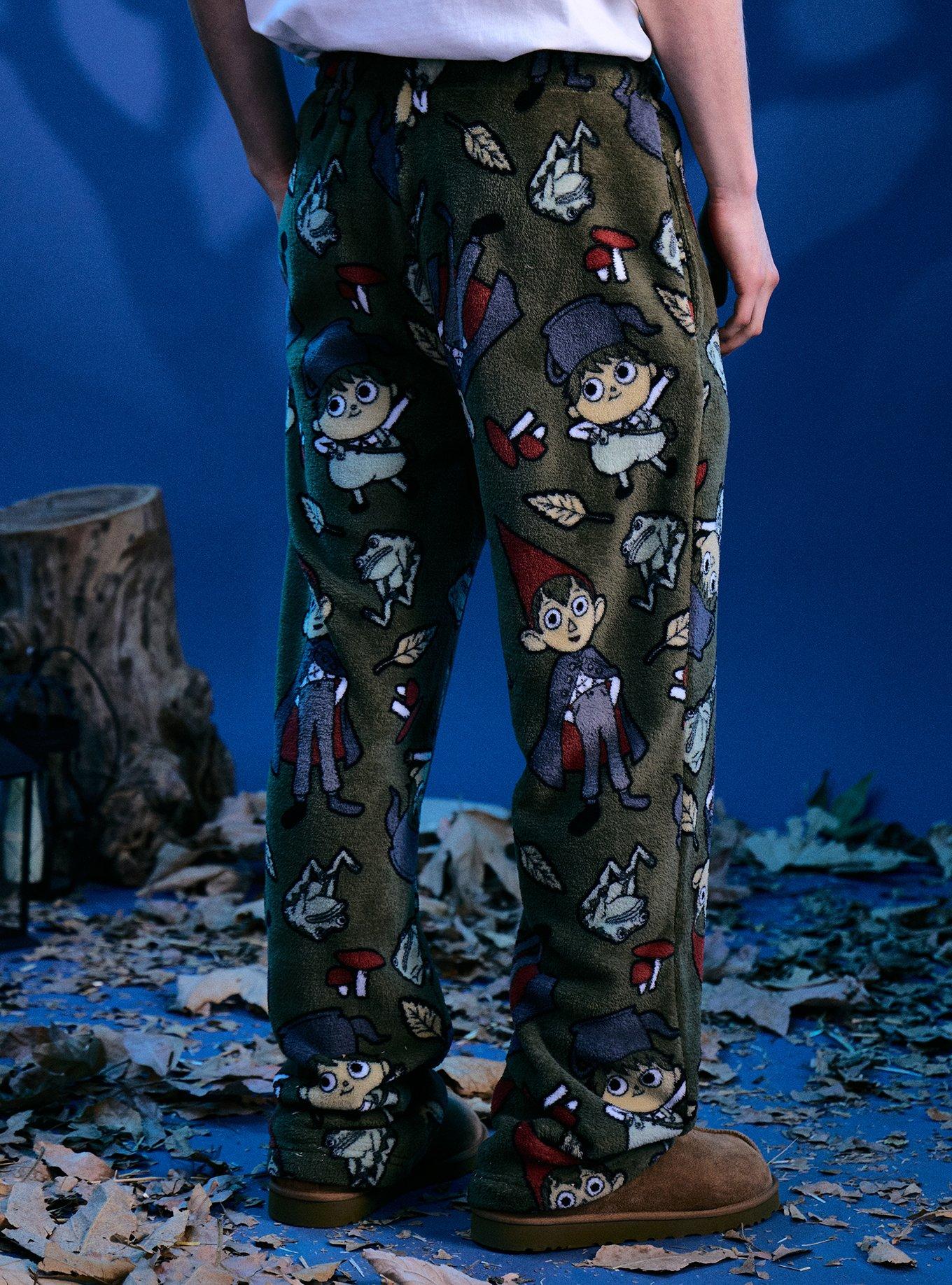 Over The Garden Wall Fuzzy Pajama Pants, OLIVE, alternate - view 3