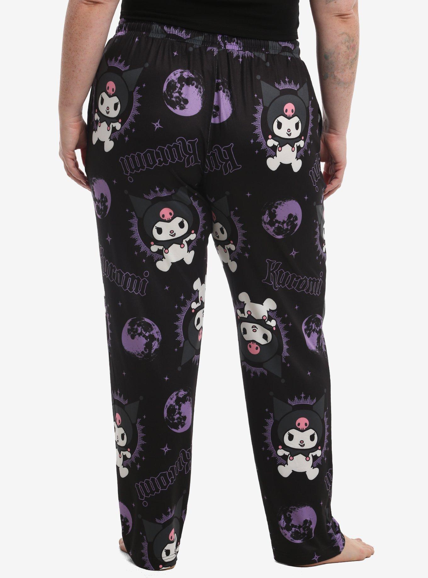 Kuromi Moon Pajama Pants Plus Size, MULTI, alternate - view 2