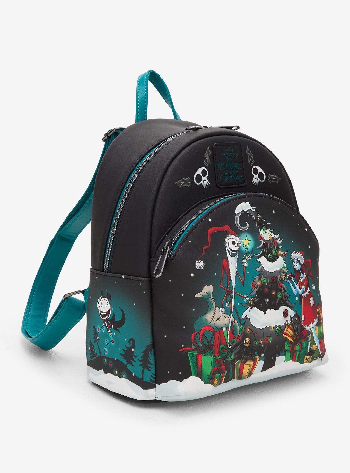 Loungefly The Nightmare Before Christmas Jack & Sally Christmas Mini Backpack Hot Topic Exclusive, , alternate - view 2