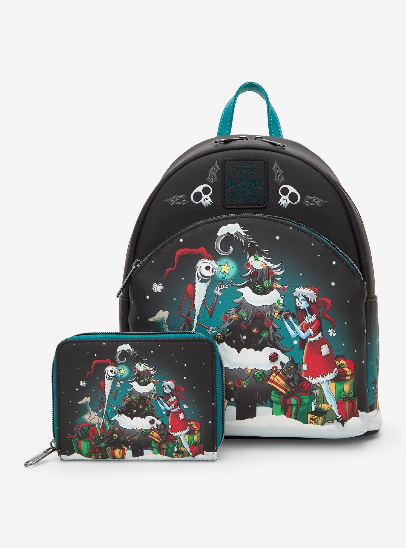 Loungefly The Nightmare Before Christmas Jack & Sally Christmas Mini Backpack Hot Topic Exclusive, , alternate - view 5