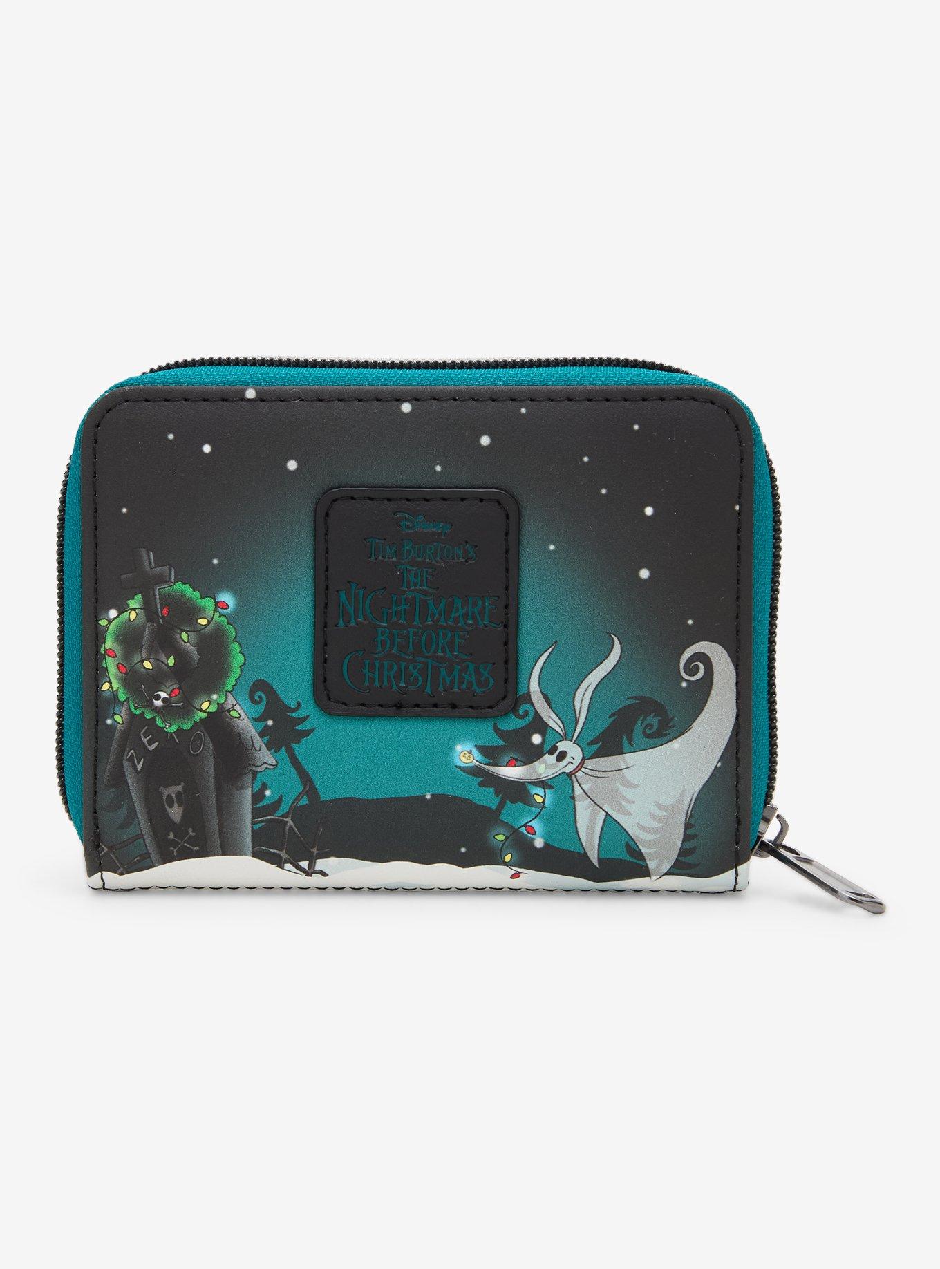 Loungefly The Nightmare Before Christmas Jack & Sally Christmas Mini Zipper Wallet Hot Topic Exclusive, , alternate - view 3