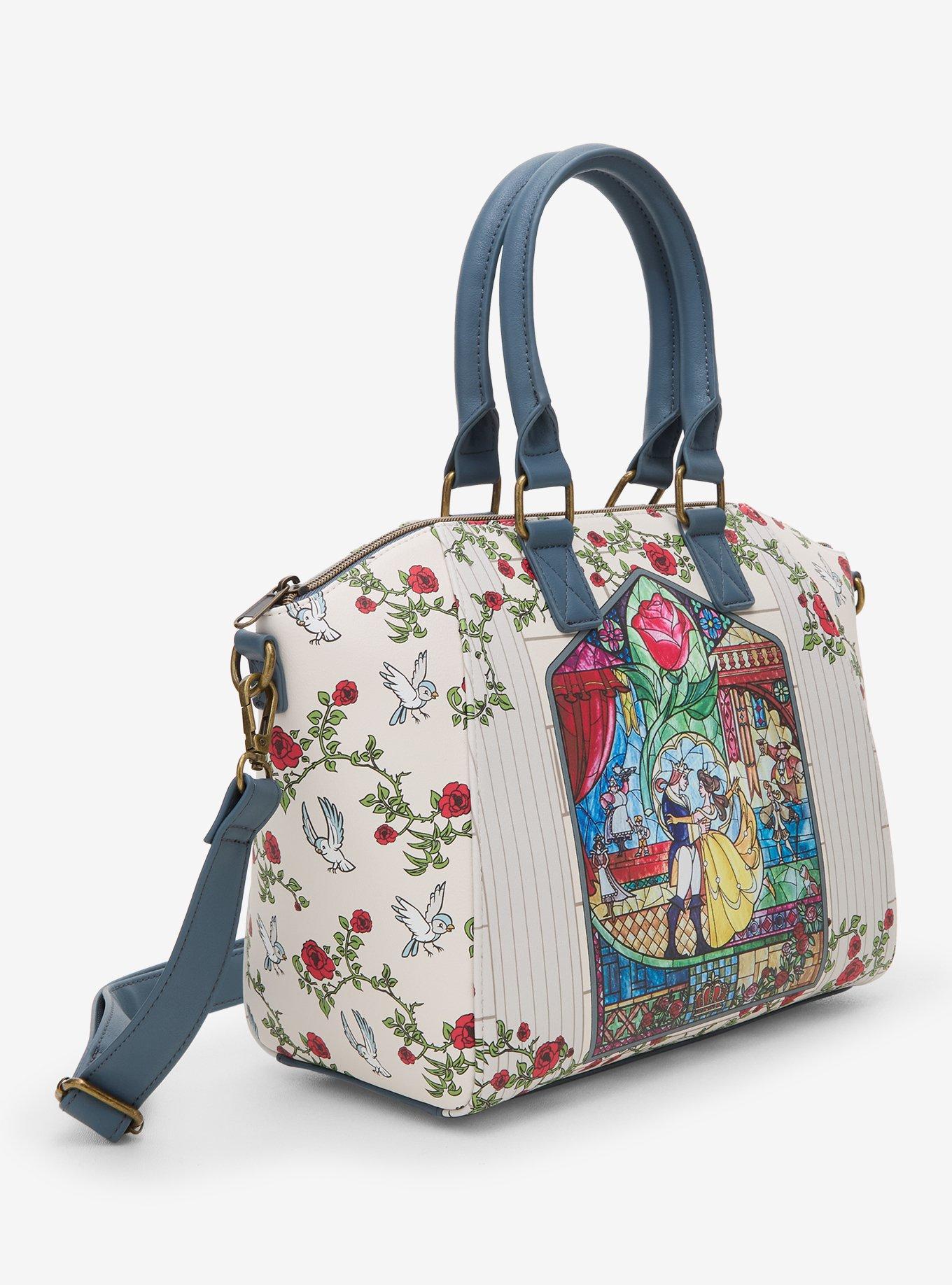 Loungefly Disney Beauty And The Beast Mosaic Satchel Bag, , alternate - view 2