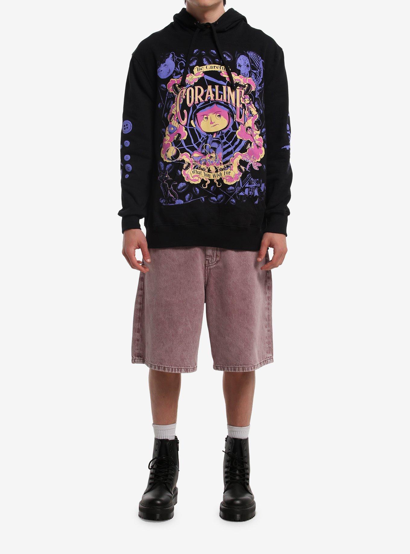 Coraline Tonal Character Frame Hoodie, BLACK, alternate - view 3