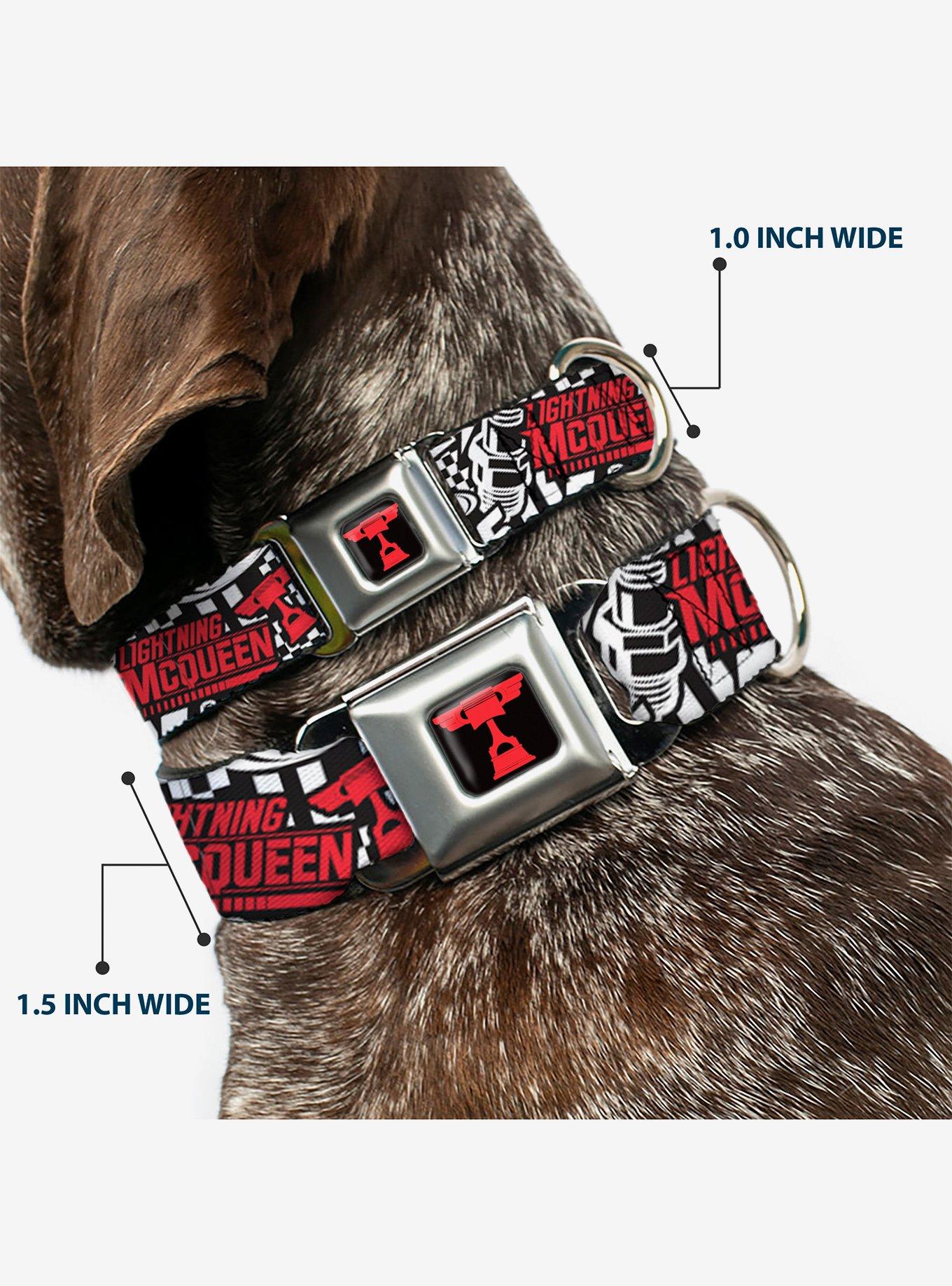 Disney Pixar Cars Lightning McQueen Racing Collage Seatbelt Buckle Dog Collar, , hi-res