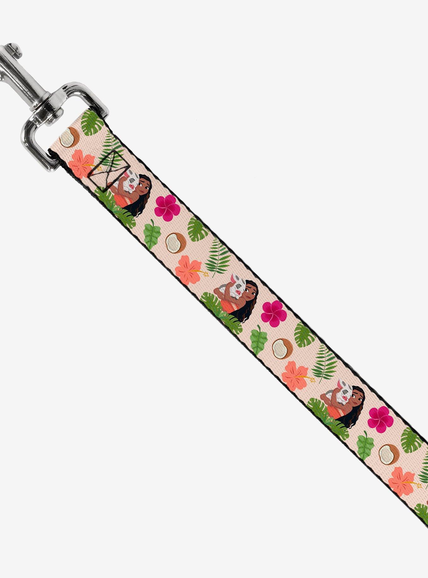 Disney Moana Hugging Pua Pose and Tropical Flora Dog Leash, , hi-res