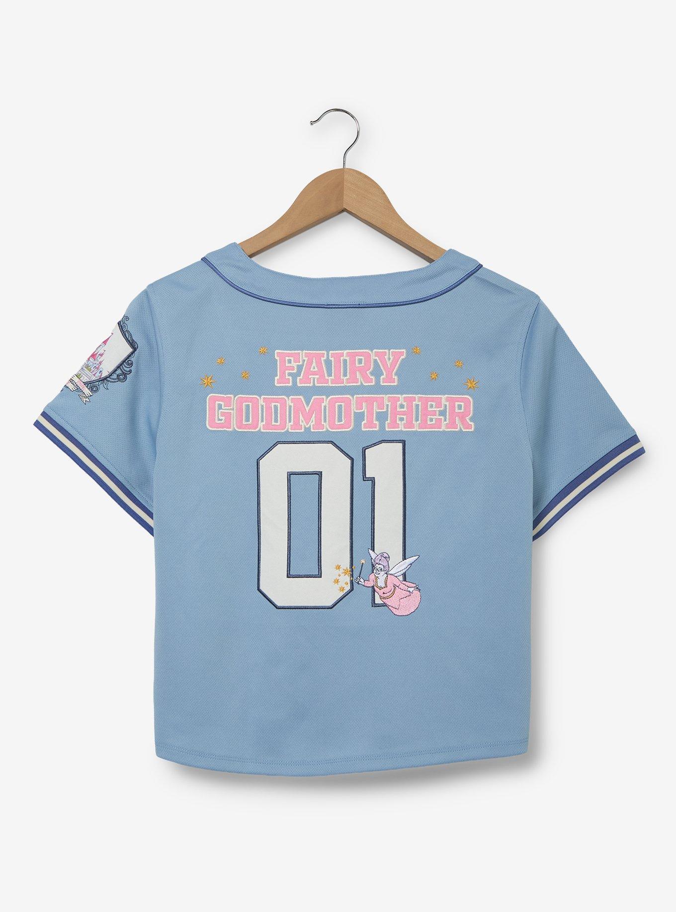 DreamWorks Shrek Fairy Godmother Women's Cropped Baseball Jersey - BoxLunch Exclusive, PINK, alternate - view 4
