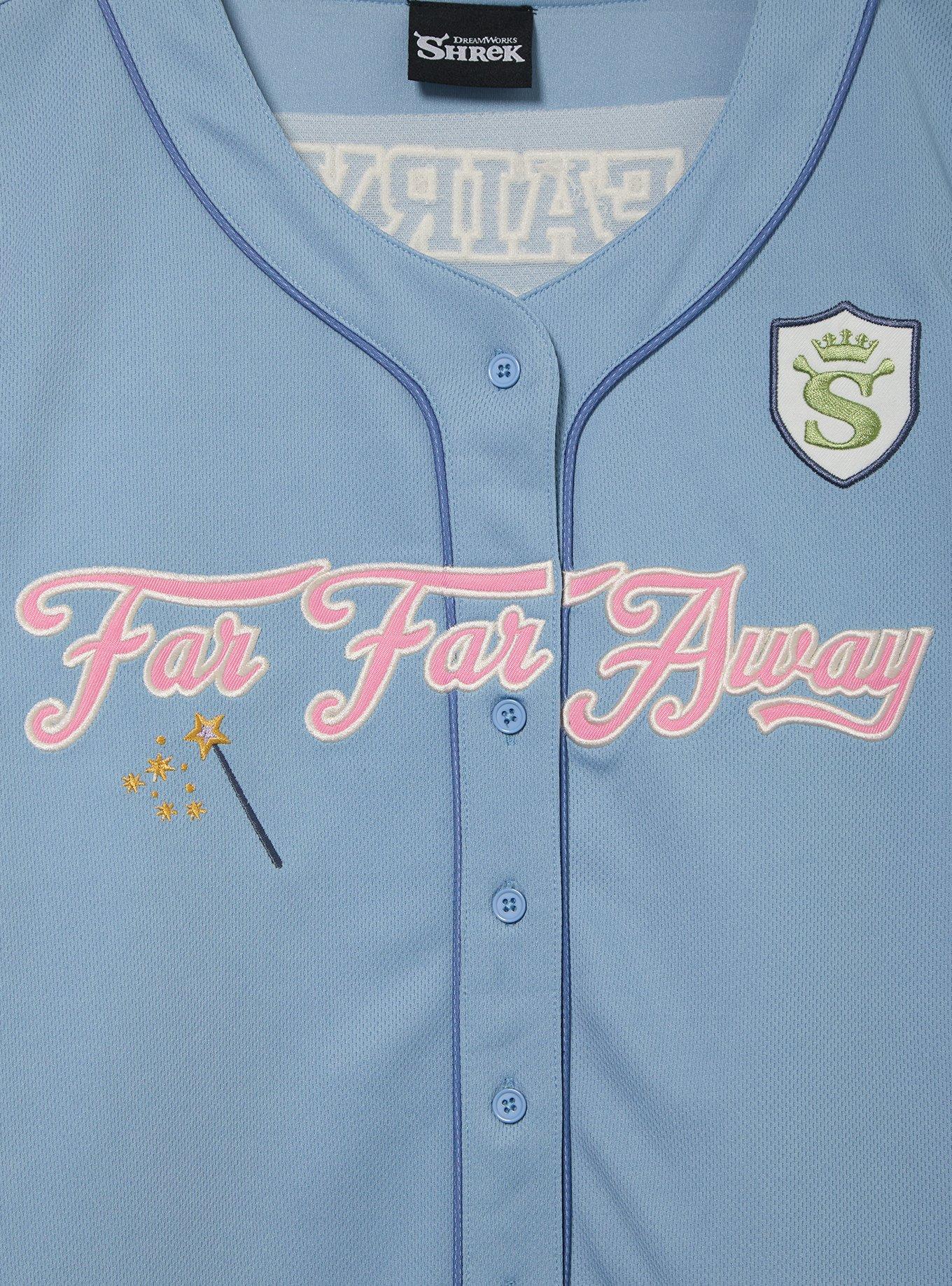 DreamWorks Shrek Fairy Godmother Women's Cropped Baseball Jersey - BoxLunch Exclusive, PINK, alternate - view 5