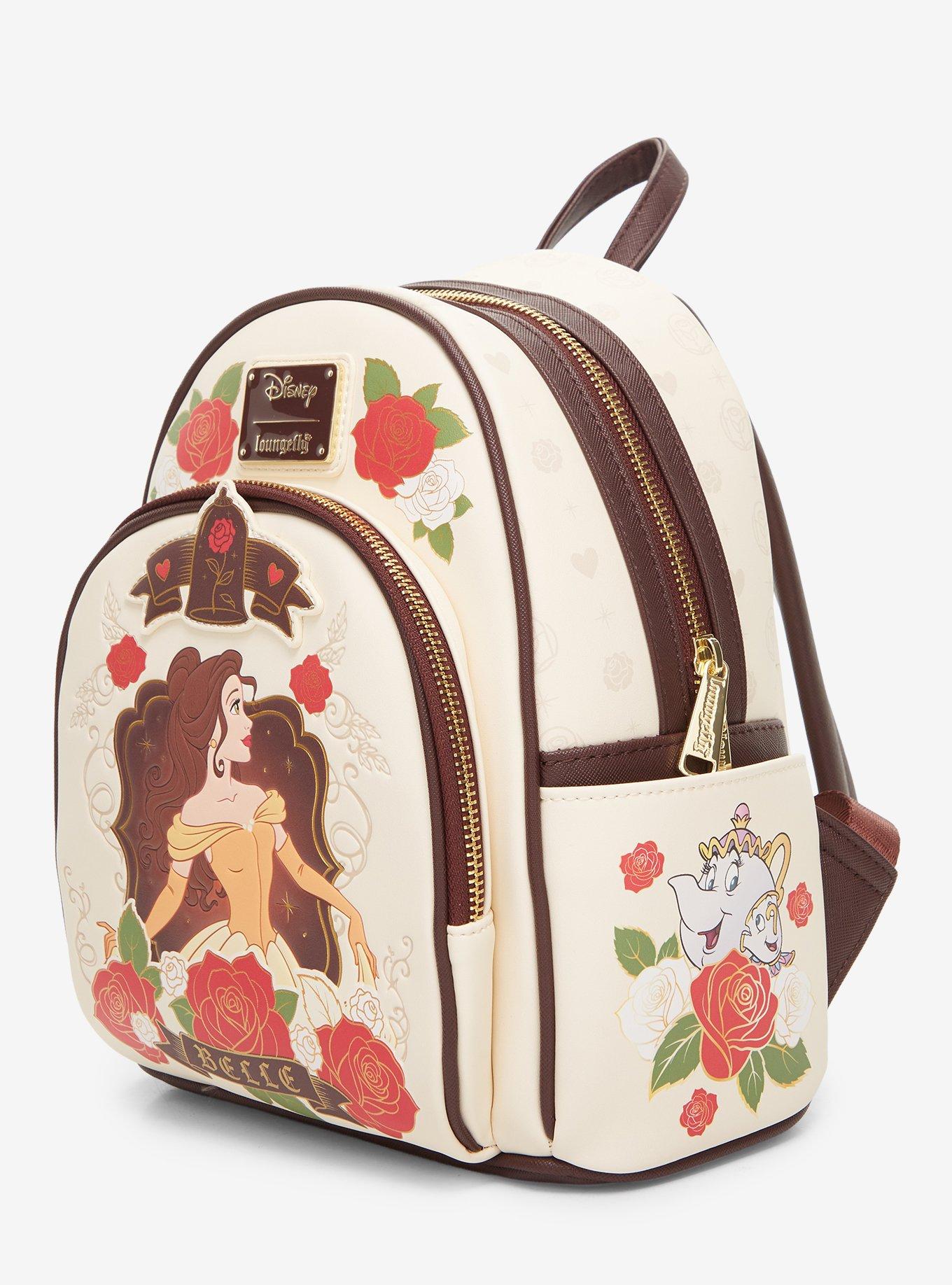 Loungefly Disney Beauty and The Beast Belle Roses Mini Backpack - BoxLunch Exclusive, , alternate - view 3