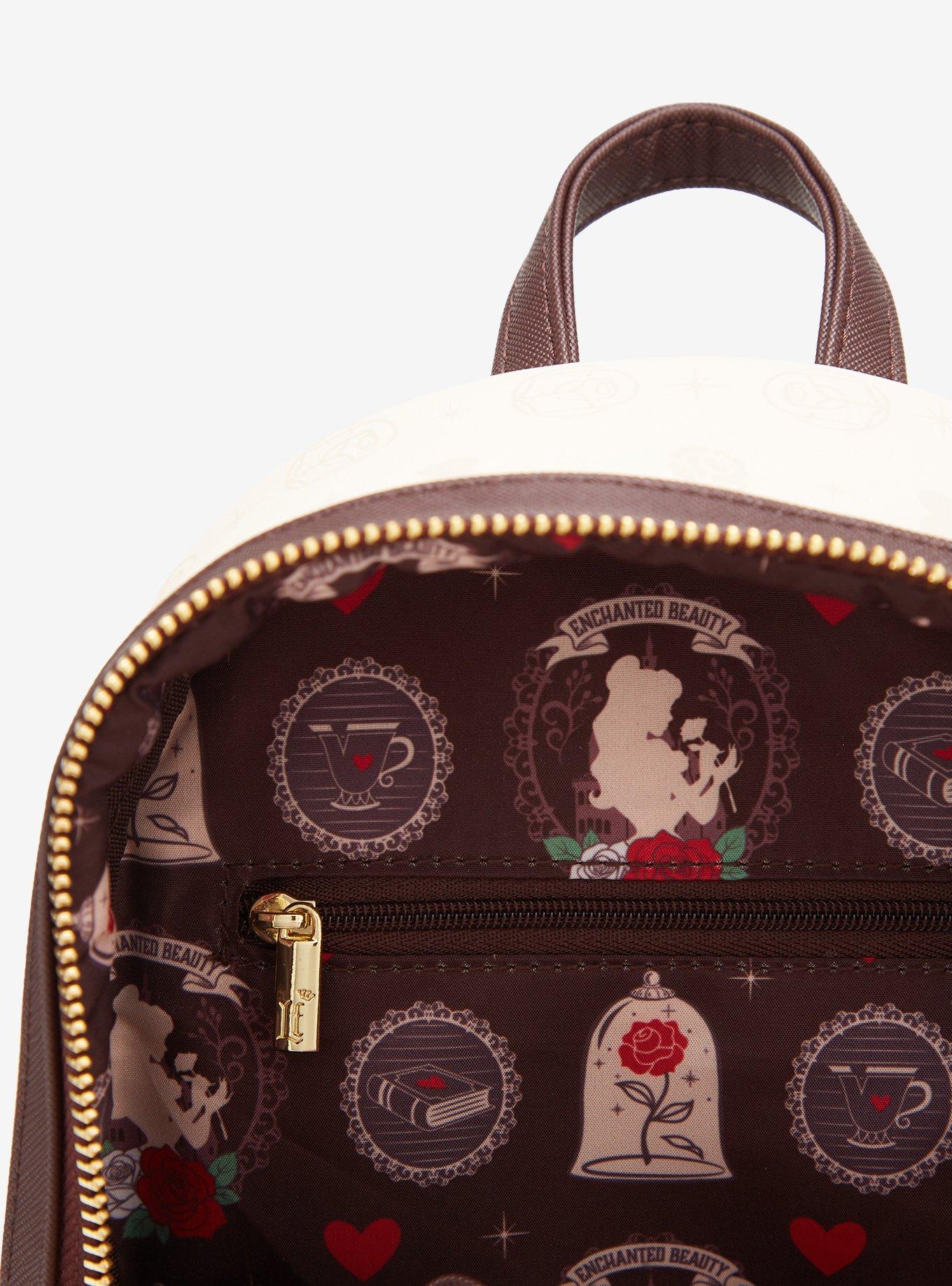 Loungefly Disney Beauty and The Beast Belle Roses Mini Backpack - BoxLunch Exclusive, , alternate - view 5