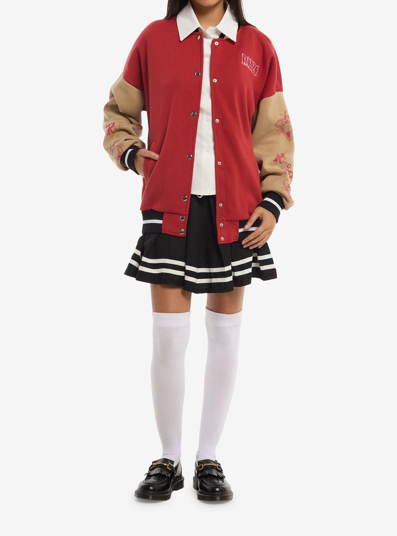 Disney The Muppets Rizzo Girls Oversized Varsity Jacket, MULTI, alternate - view 3