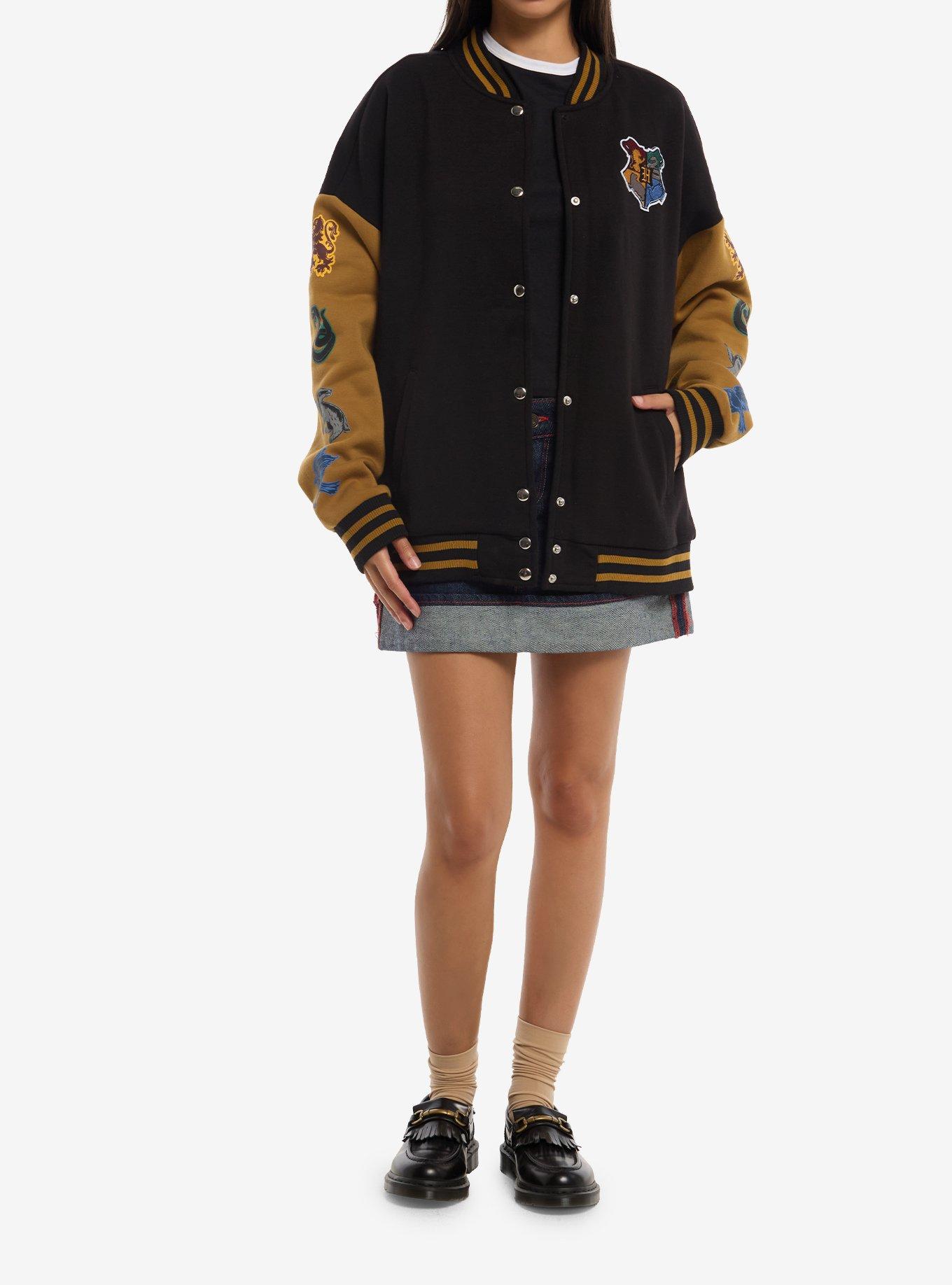 Harry Potter Hogwarts Girls Oversized Varsity Jacket, MULTI, alternate - view 3