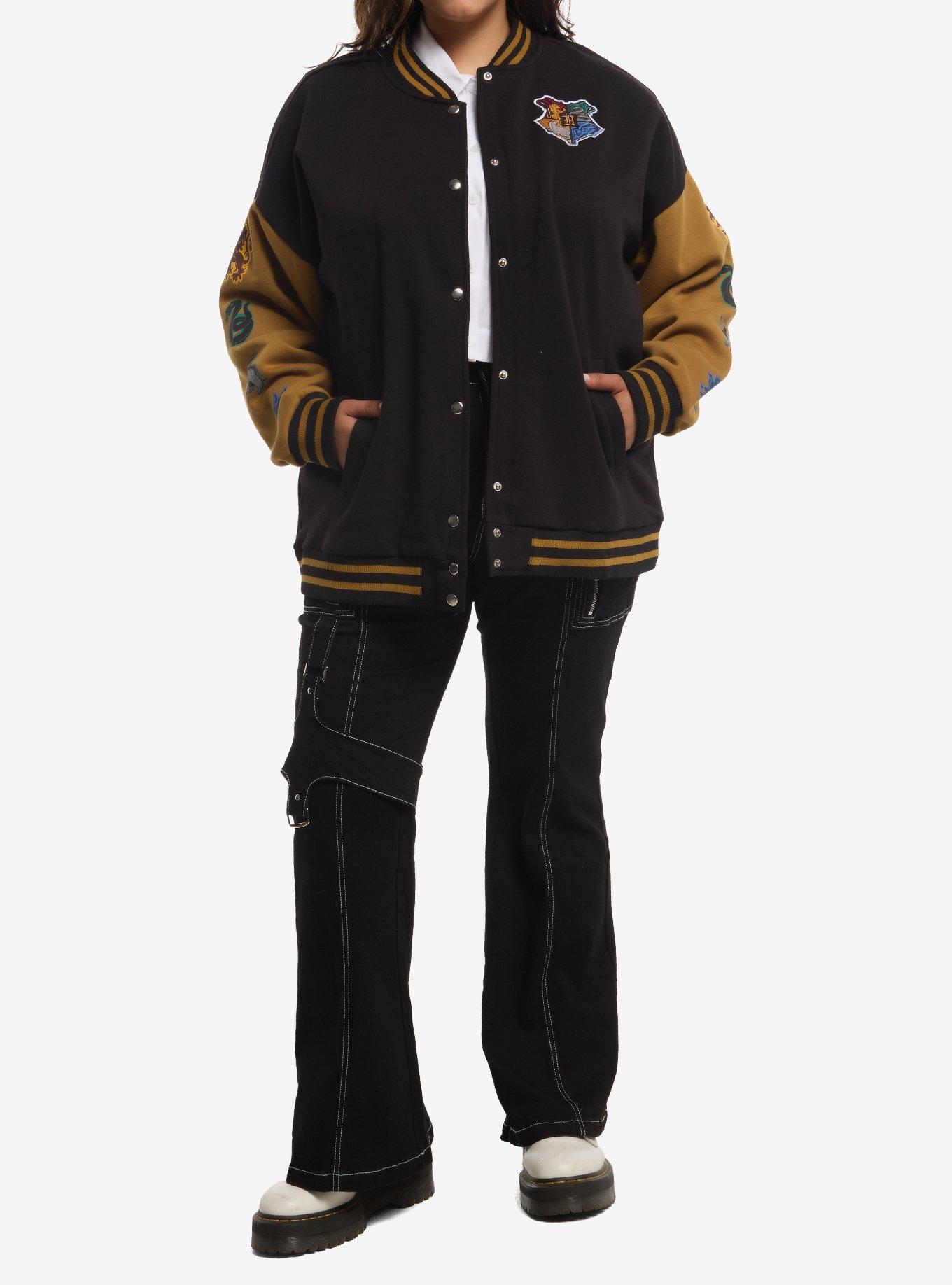 Harry Potter Hogwarts Girls Oversized Varsity Jacket Plus Size, MULTI, alternate - view 3