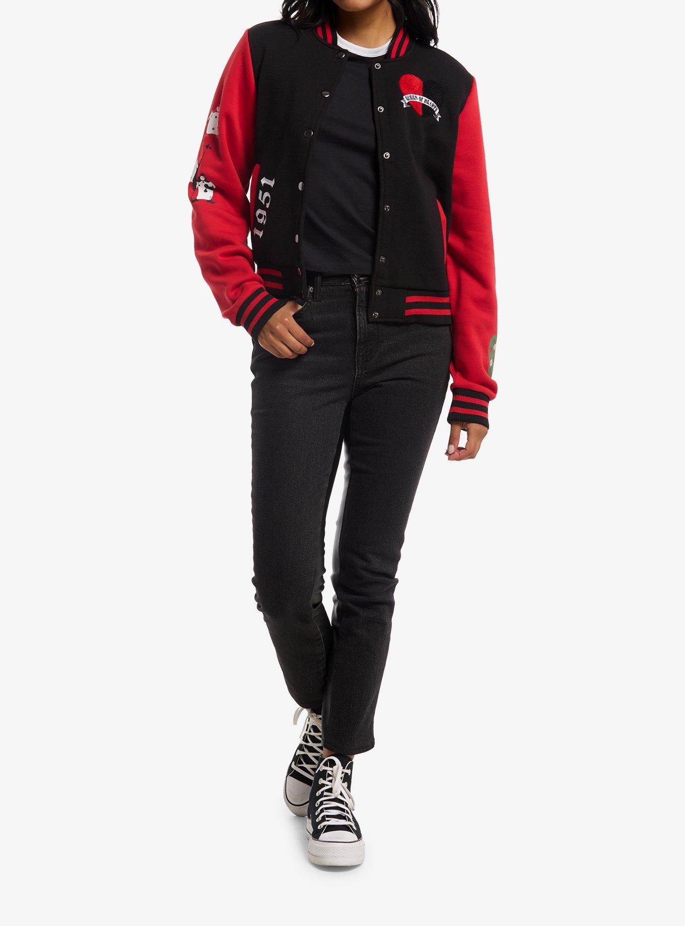 Disney Alice In Wonderland Queen Of Hearts Girls Varsity Jacket, MULTI, alternate - view 3