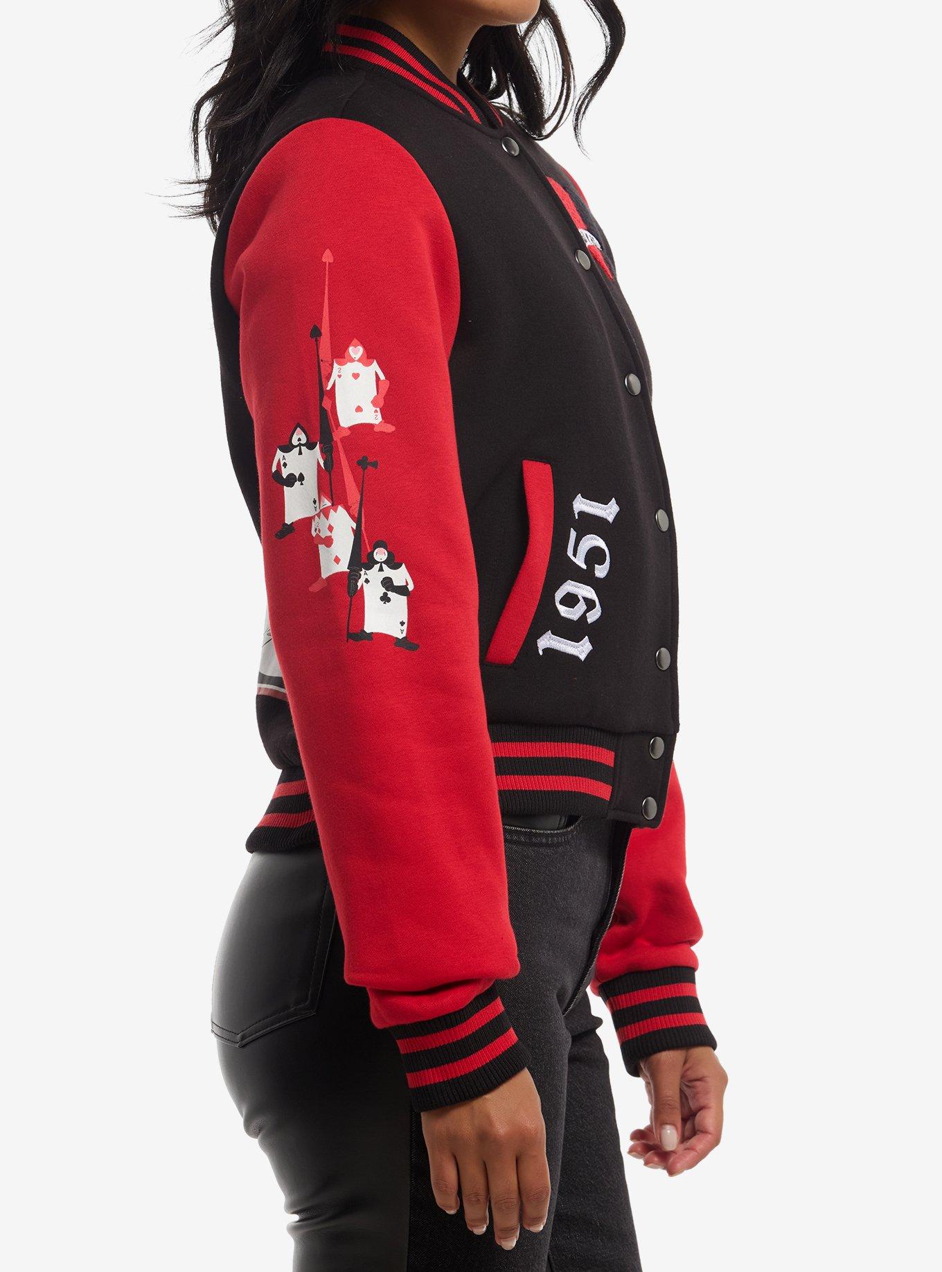 Disney Alice In Wonderland Queen Of Hearts Girls Varsity Jacket, MULTI, alternate - view 4