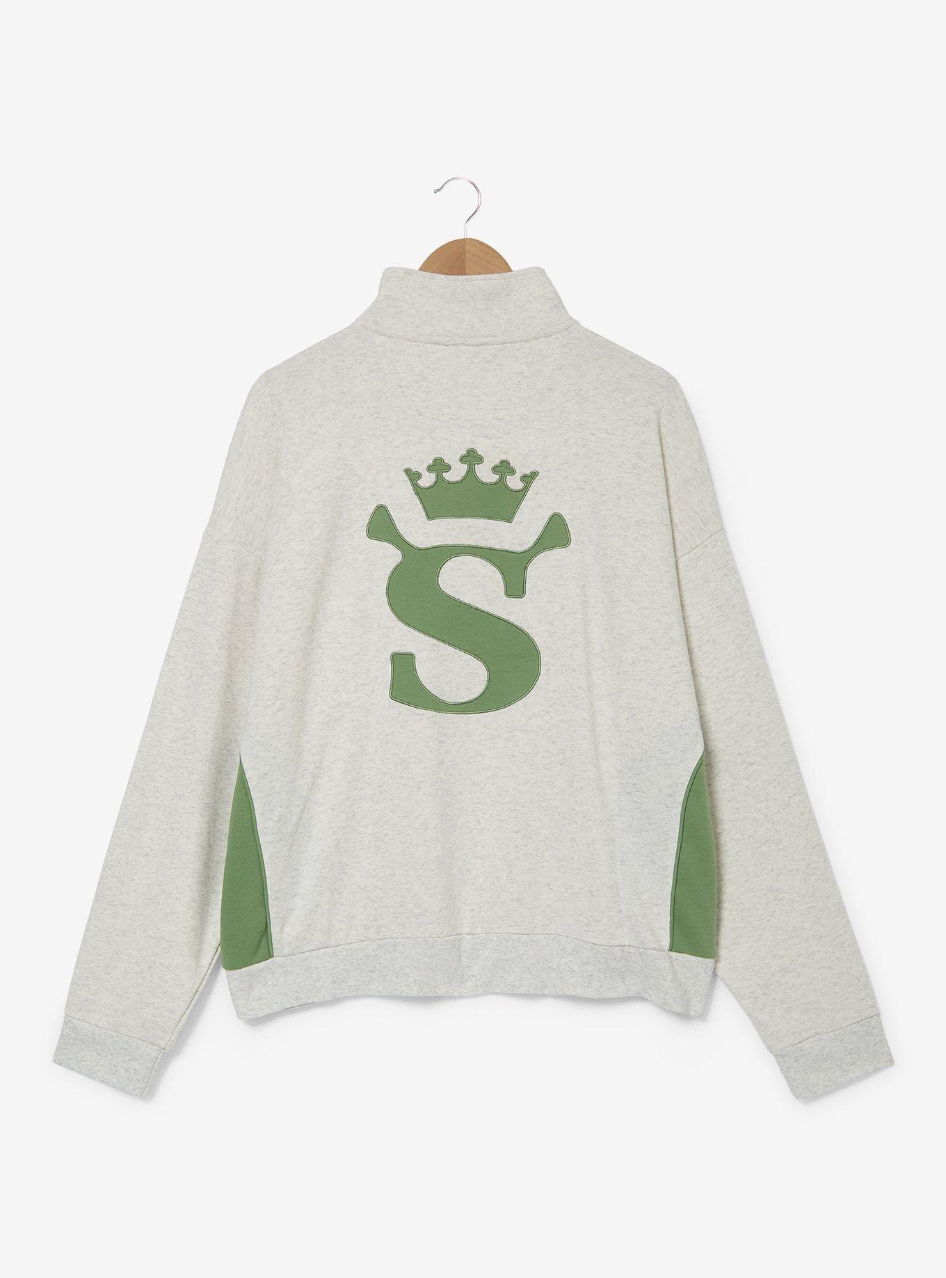 DreamWorks Shrek Far Far Away Women's Quarter-Zip Crewneck - BoxLunch Exclusive, GREEN, alternate - view 4