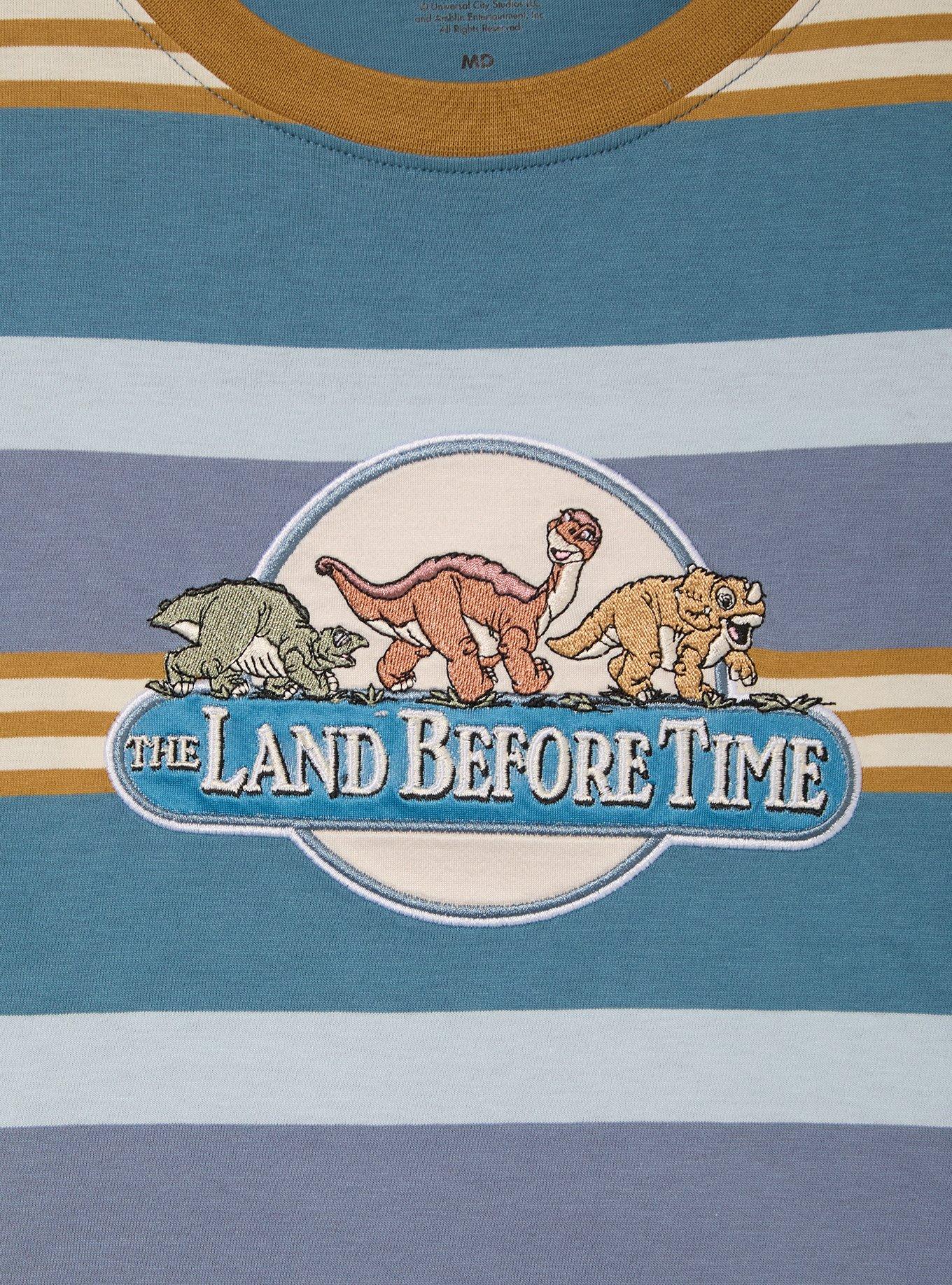 The Land Before Time Embroidered Striped Women's T-Shirt - BoxLunch Exclusive, BLUE, alternate - view 2