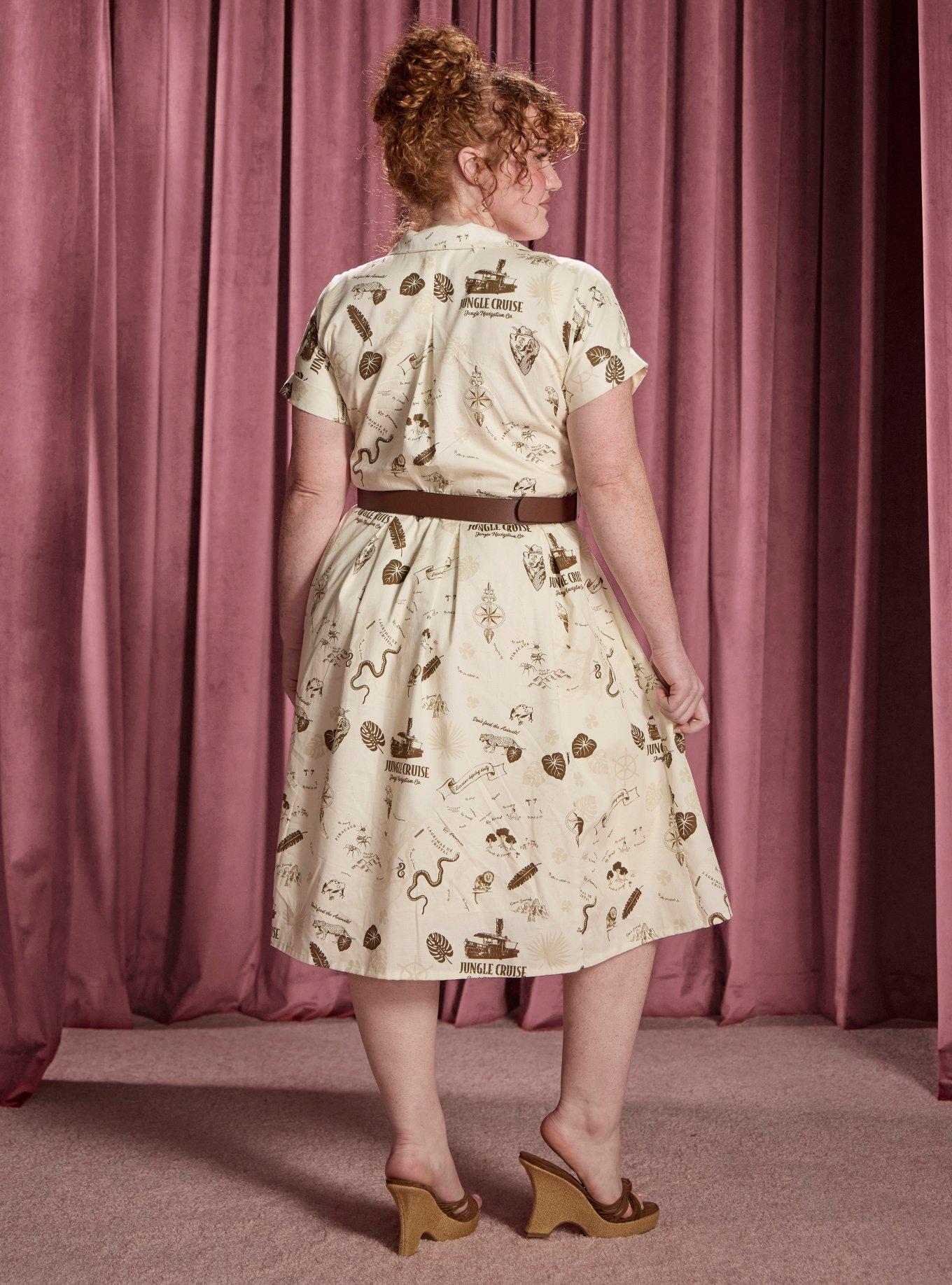 Her Universe Disney Jungle Cruise Icons Plus Size Retro Belt Dress Her Universe Exclusive, MULTI, alternate - view 3