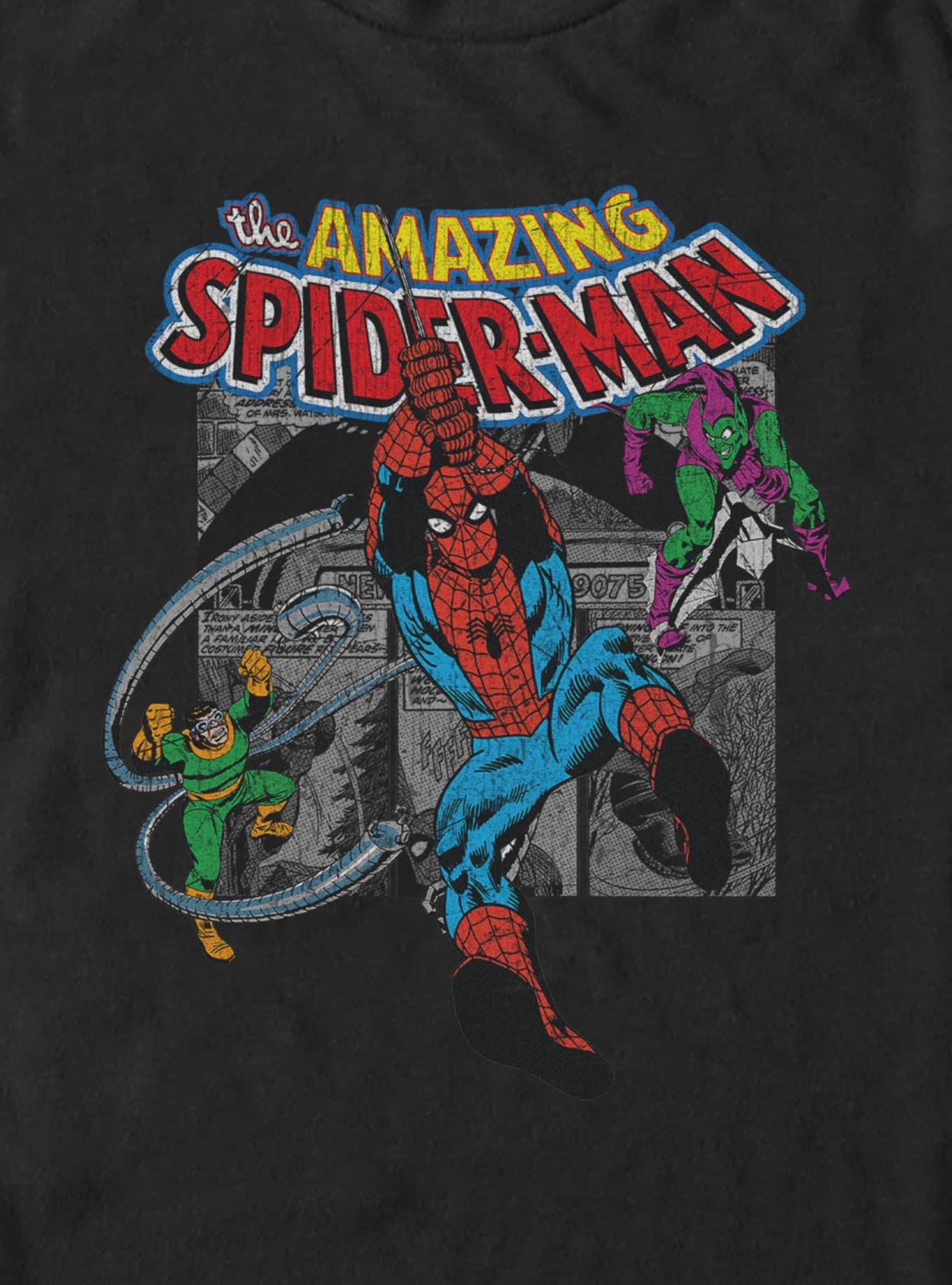 Marvel Spider-Man Collage Big & Tall T-Shirt, BLACK, alternate