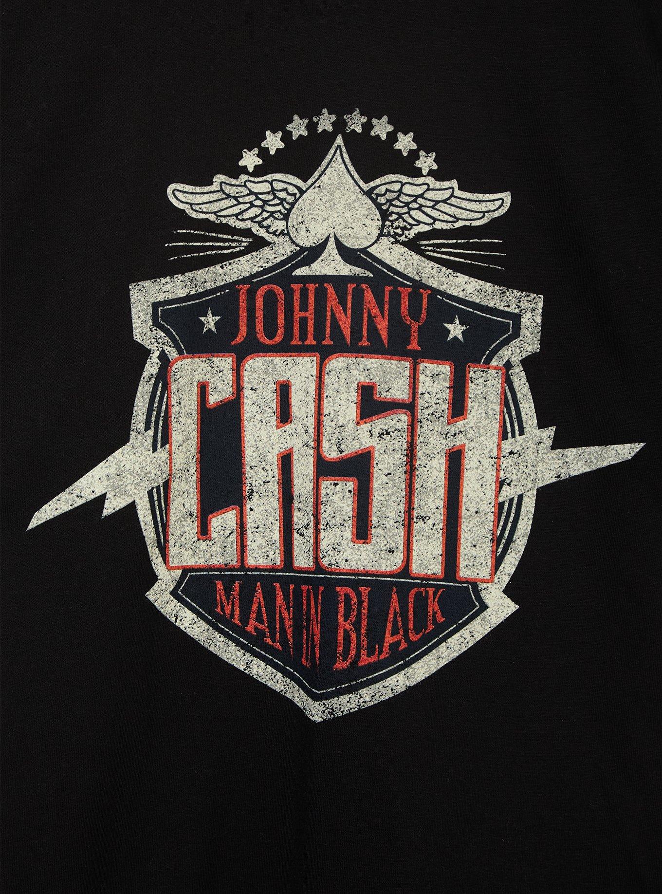 Johnny Cash Man in Black Logo T-Shirt, , hi-res