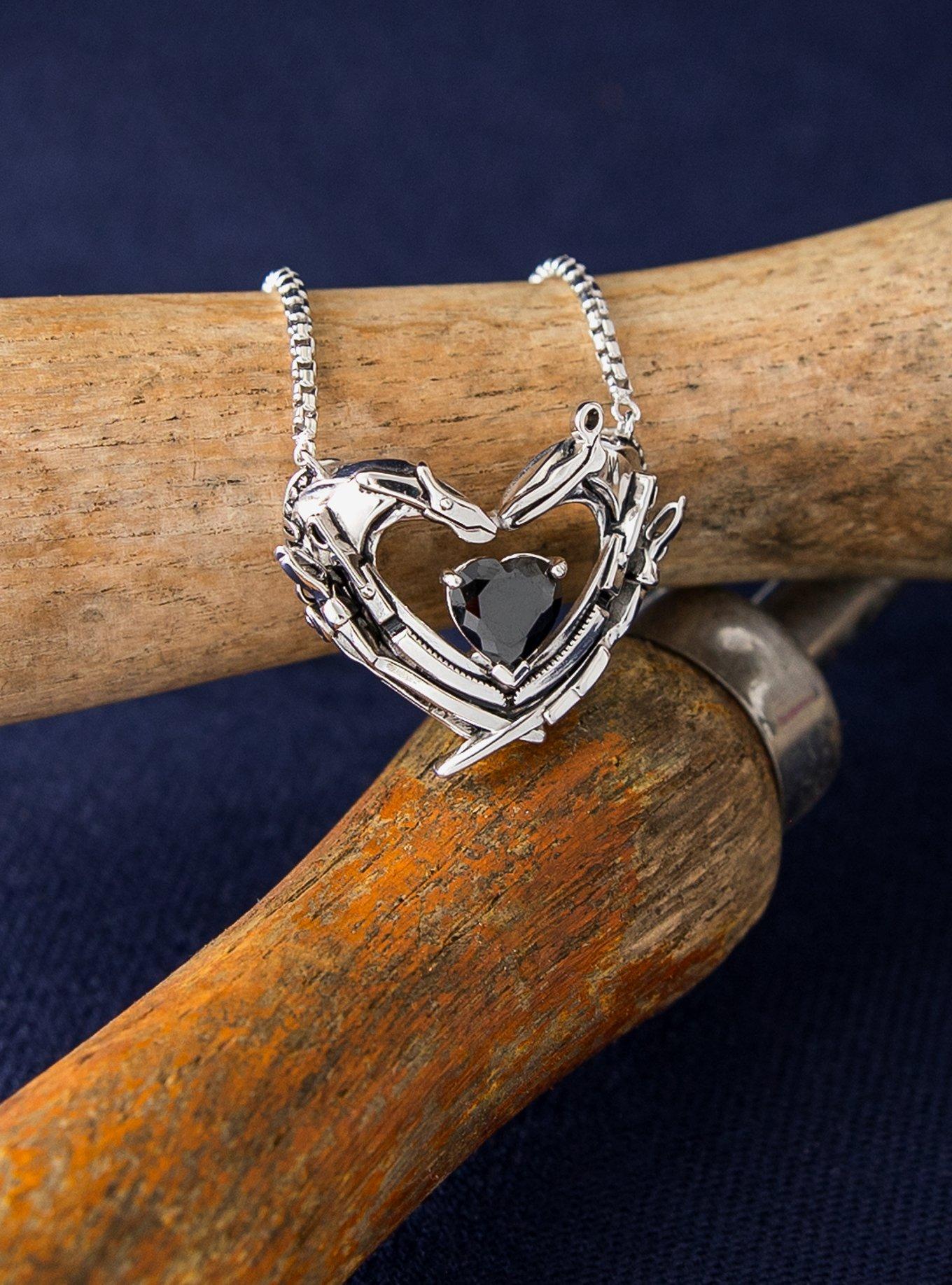 Edward Scissorhands X RockLove Crystal Heart Necklace, , alternate