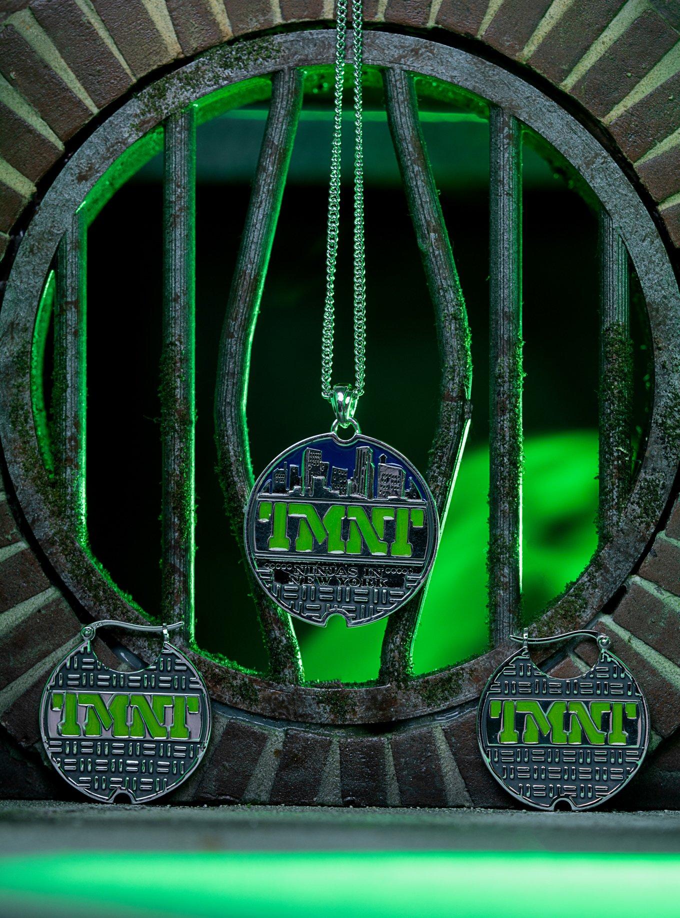 Teenage Mutant Ninja Turtles X RockLove Sewer Lid Hoop Earrings, , alternate