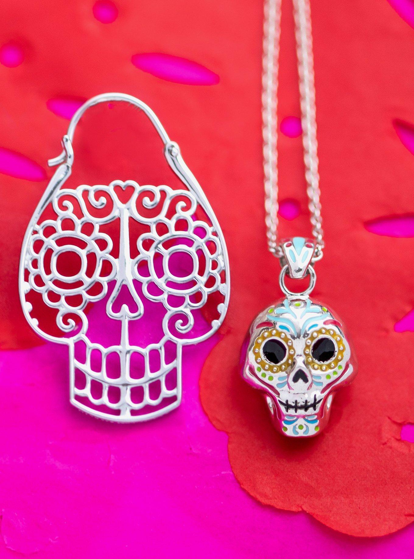 Pixar X RockLove Coco Enameled Calavera Necklace, , alternate