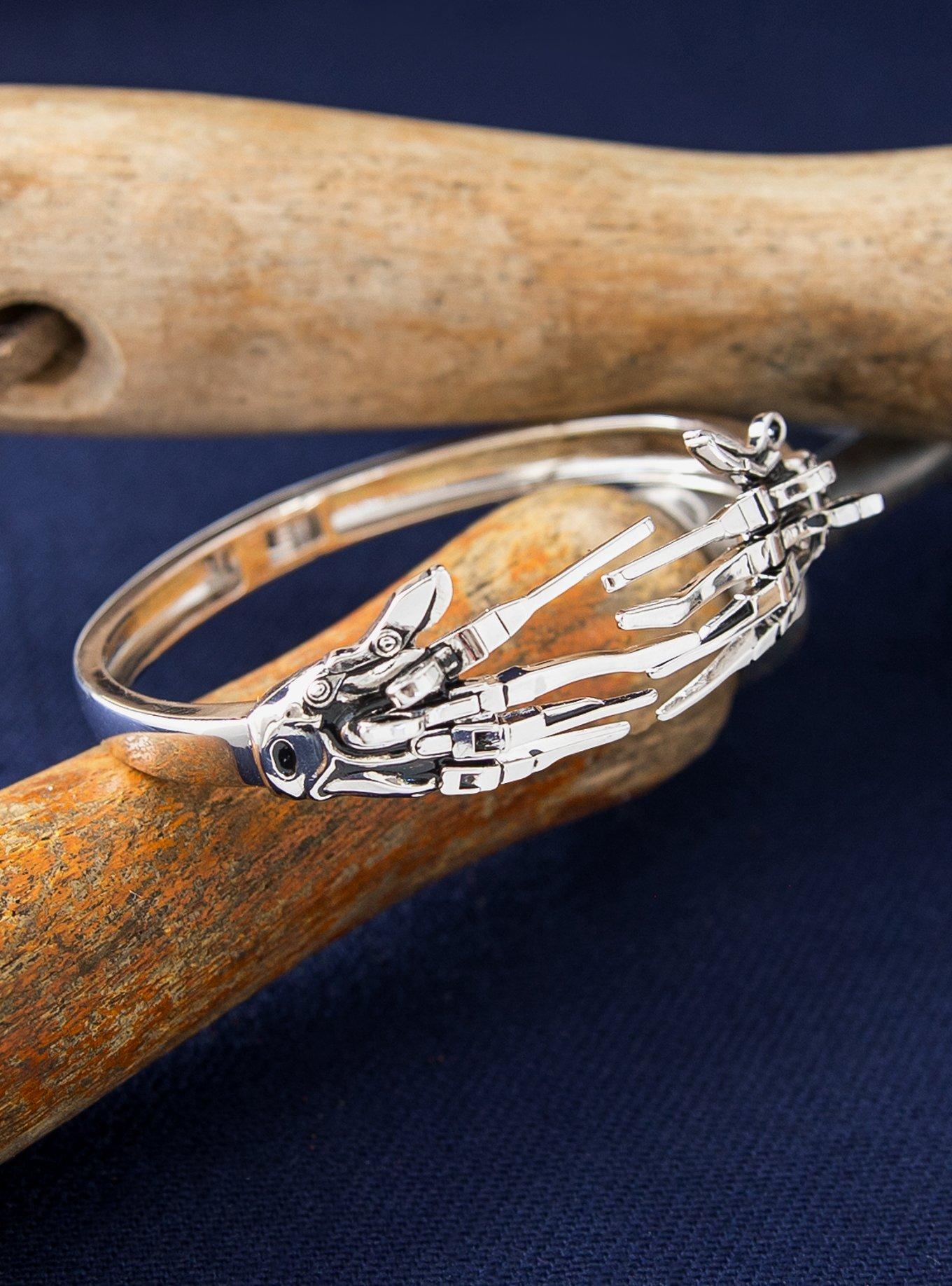 Edward Scissorhands X RockLove Hinged Scissor Bracelet, SILVER, alternate