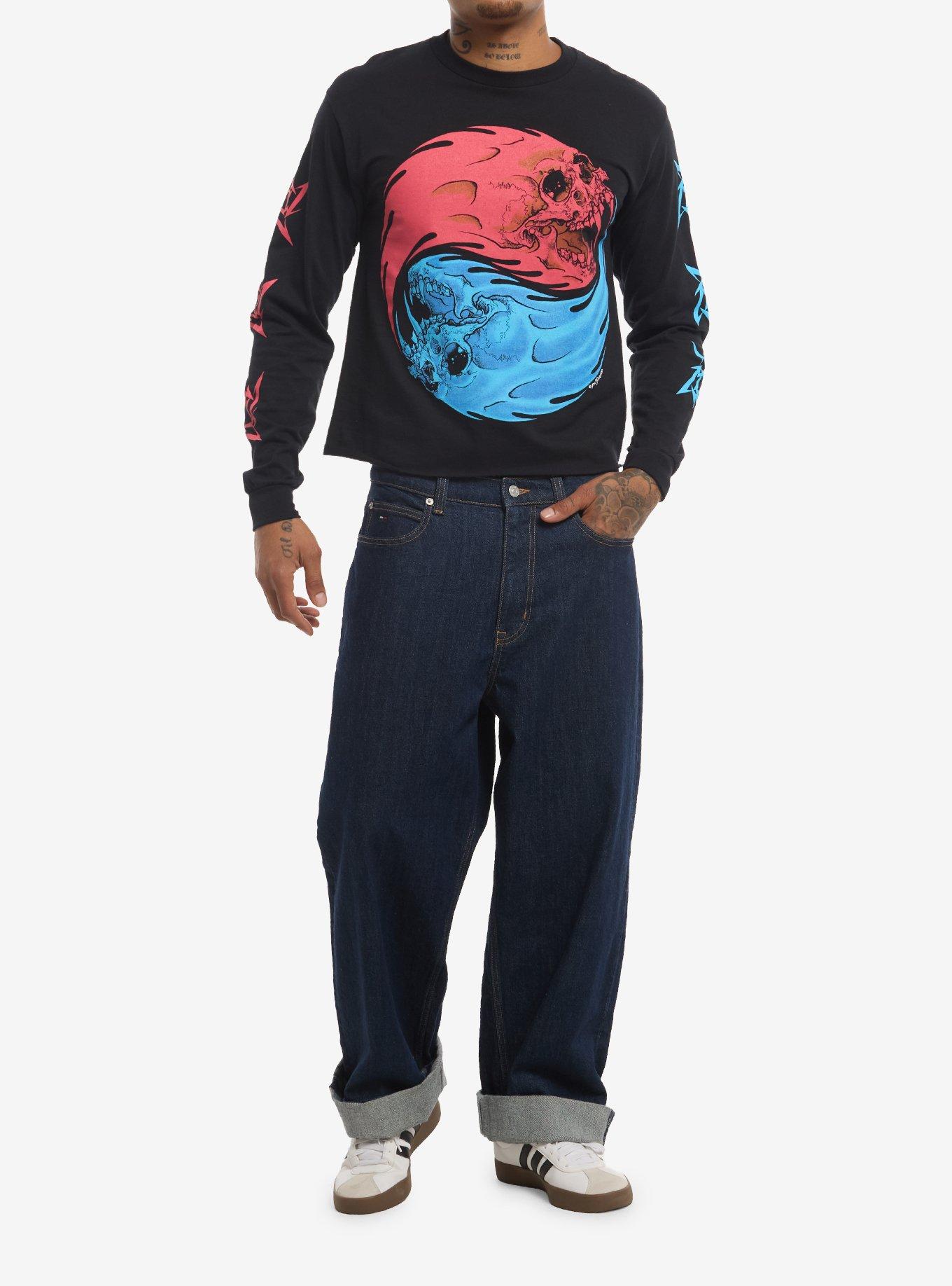 Metallica Fire & Ice Skulls Long-Sleeve T-Shirt, BLACK, alternate - view 3